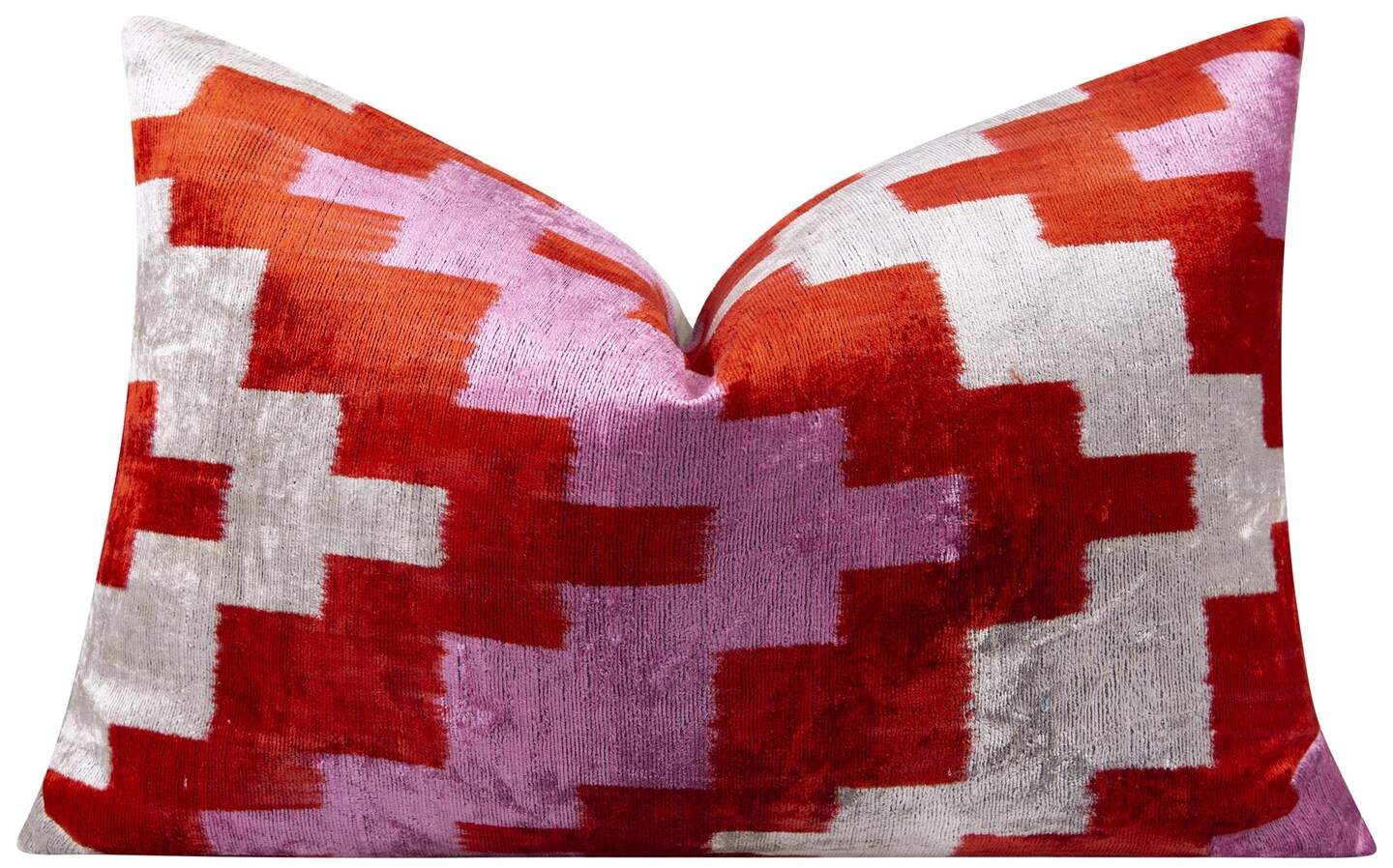 Handmade Velvet Throw Pillow 16x24 Inches, Naturally Vegetable