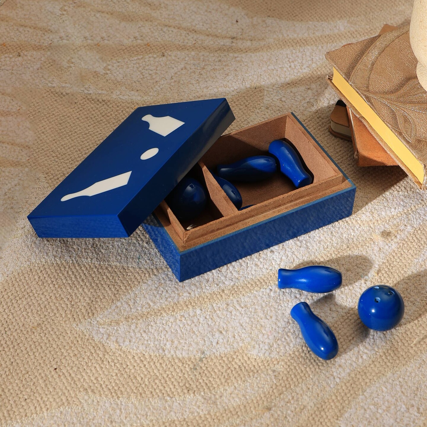 Blue Bowling Game Box &#x2013; Decorative Mini Bowling Set