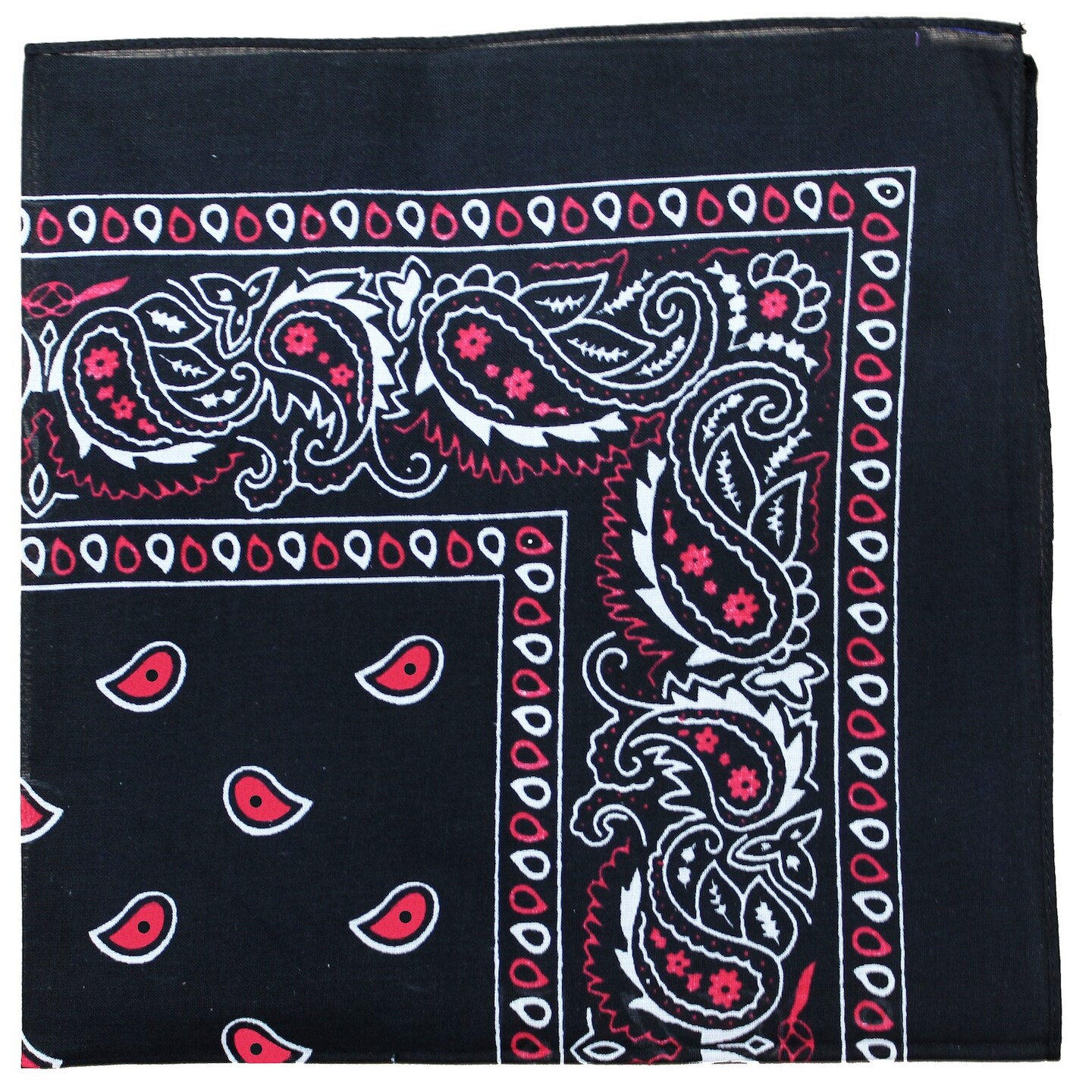 Pack of 3 Paisley 100% Cotton Double Sided Bandana - 22 inches