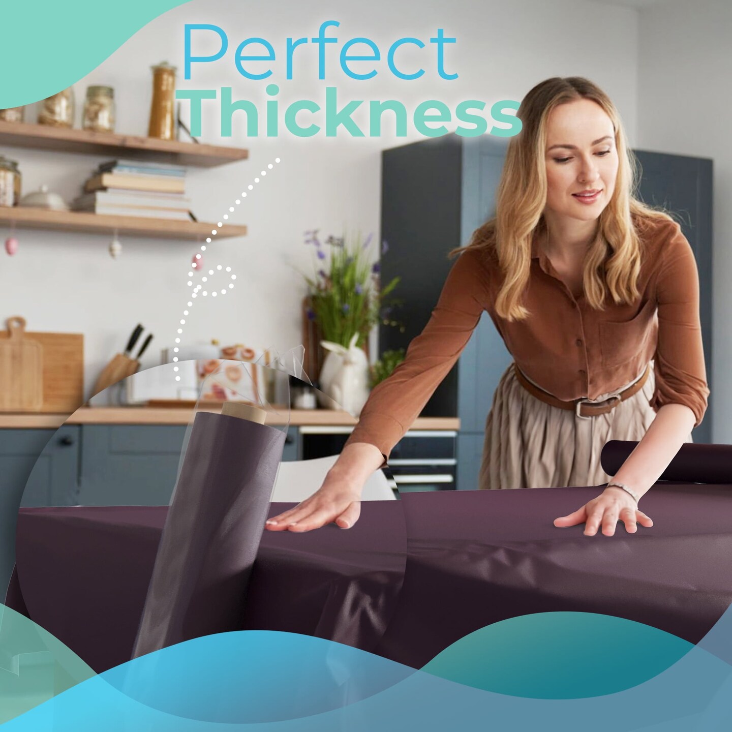 Exquisite Plastic Table Cover Roll – 40" x 100' Disposable Tablecloth Roll – Premium Thick 0.5 MIL Plastic Banquet Roll – Party Table Cover Roll for Events & Catering