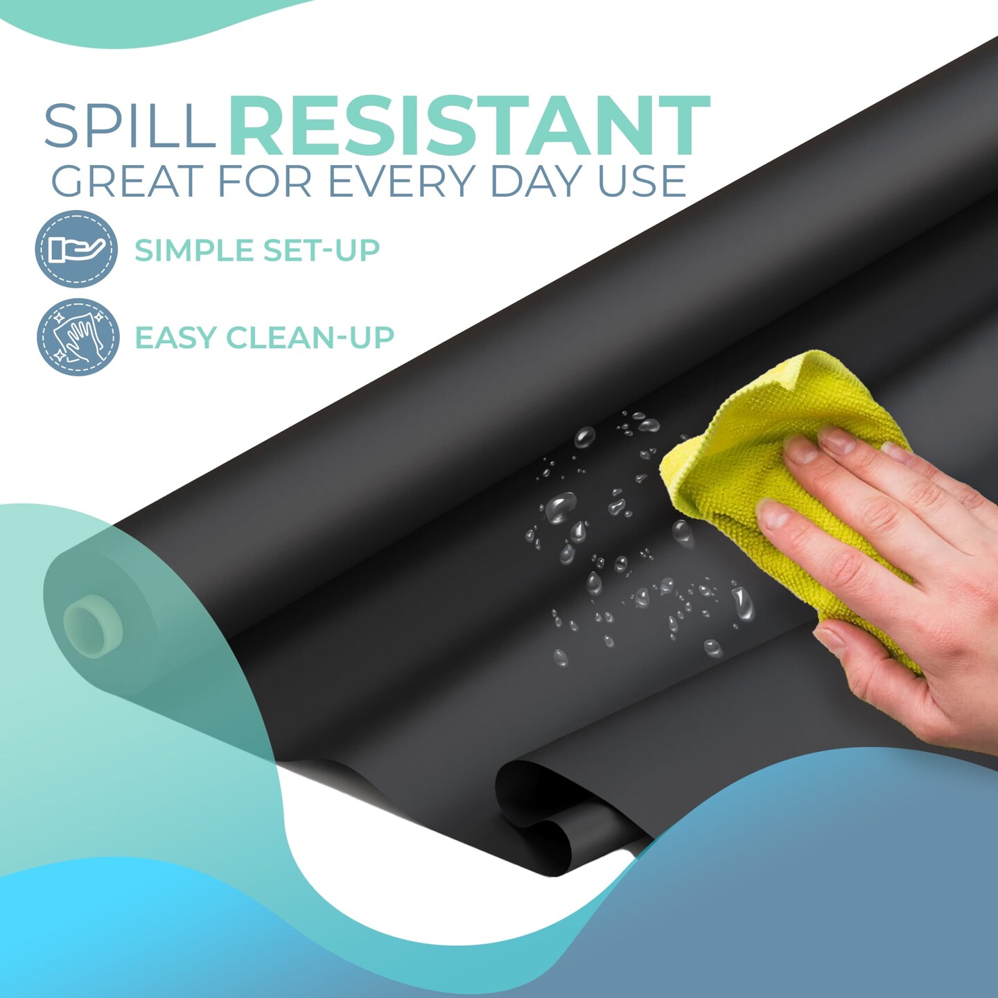 Exquisite Plastic Table Cover Roll – 40" x 100' Disposable Tablecloth Roll – Premium Thick 0.5 MIL Plastic Banquet Roll – Party Table Cover Roll for Events & Catering