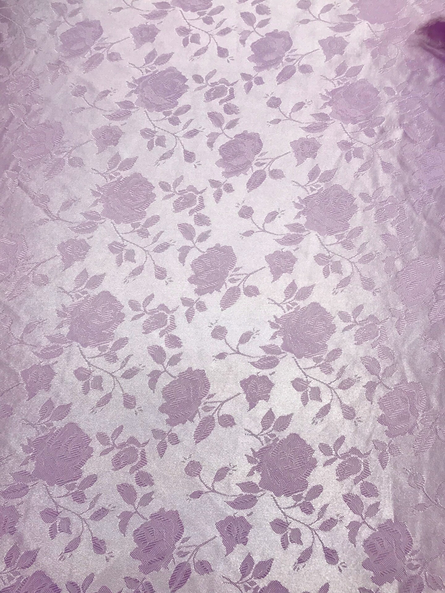 1 Yard Lavender Reversible Jacquard Satin Fabric for Curtains Tablecloth Apparel Crafts 58/60 Inches Width