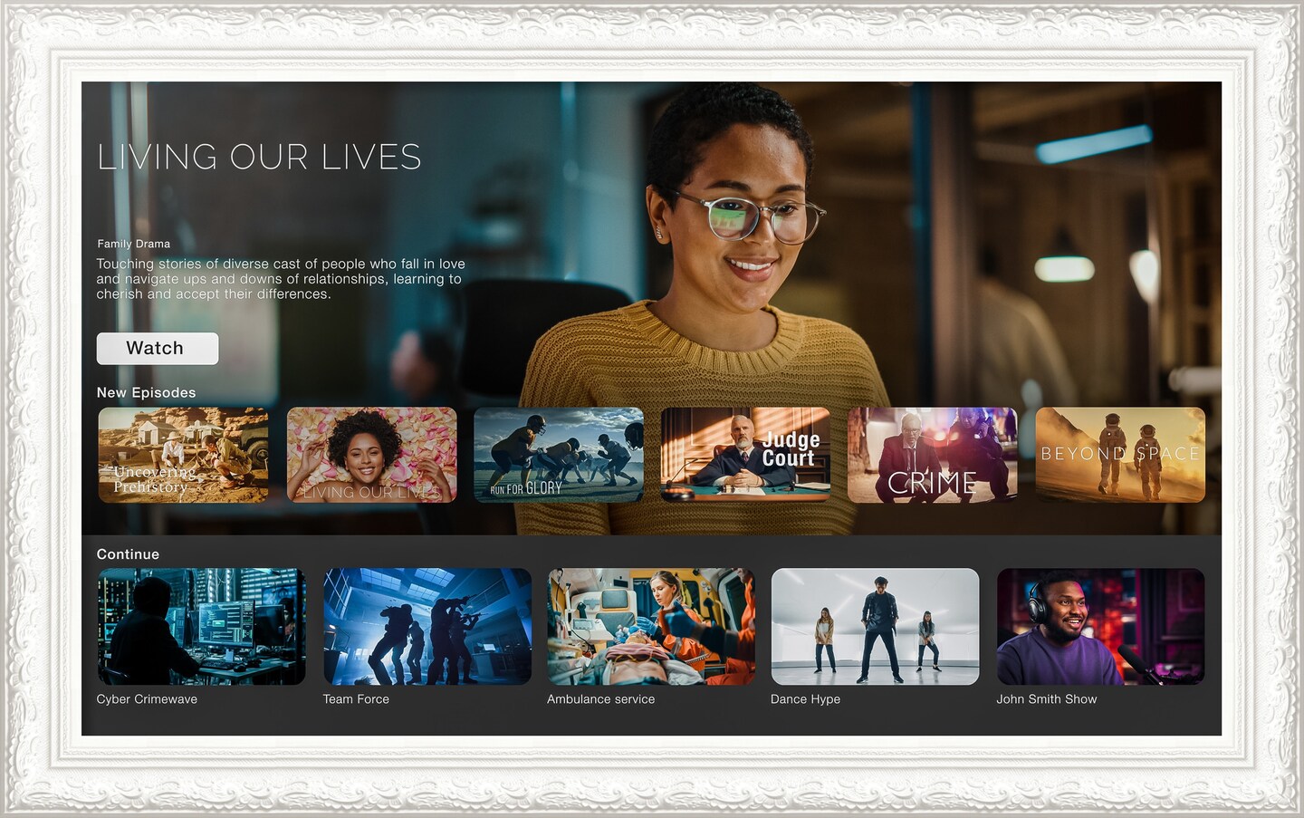 The Samsung Frame TV TV Frame, Ornate Frame TV (Fits 2021-2025 Models)