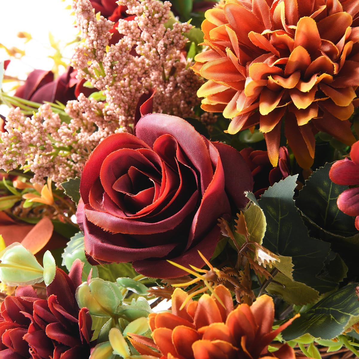 Artificial Faux Flowers in Vase