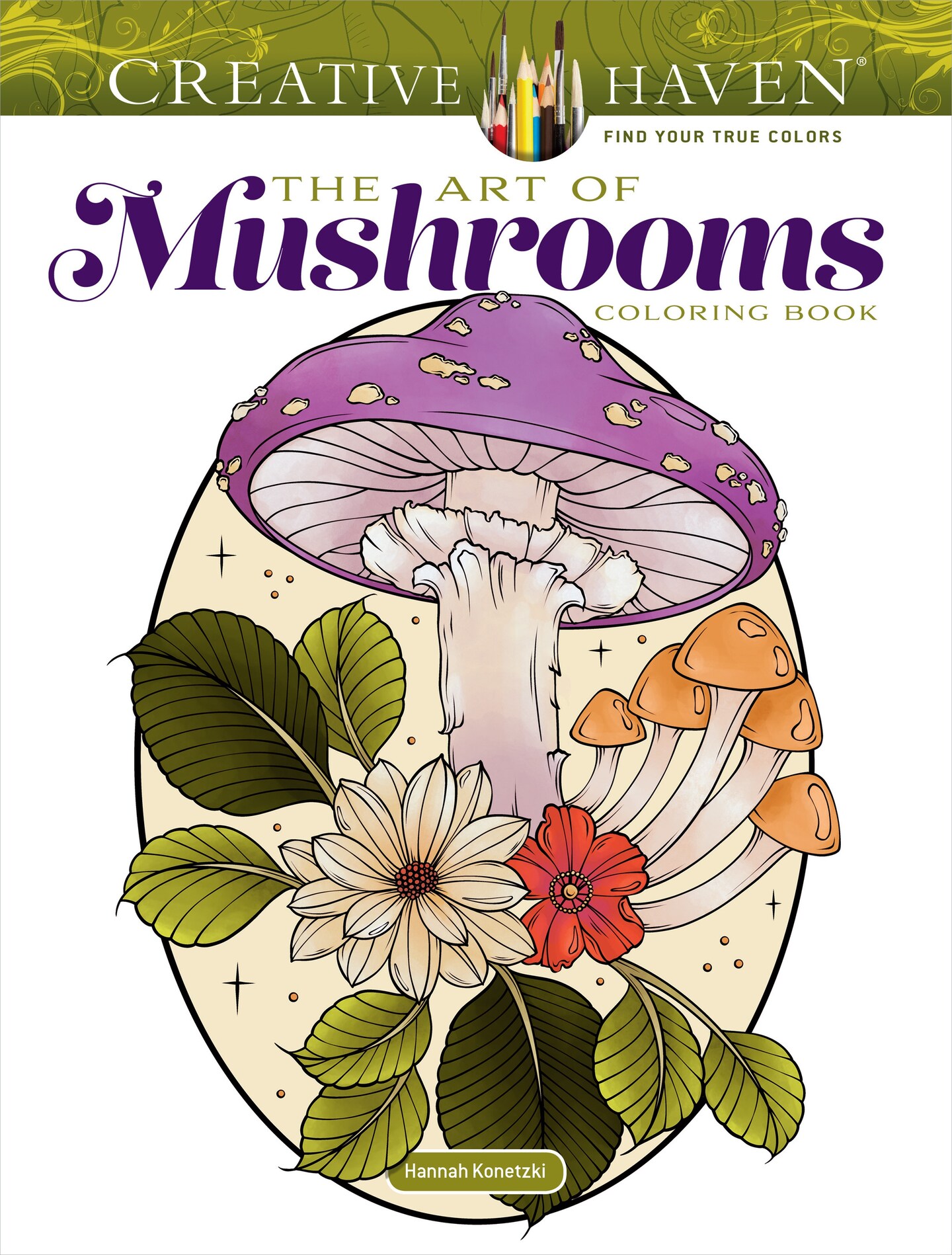 Creative Haven: The Art of Mushrooms Coloring Book-Softcover