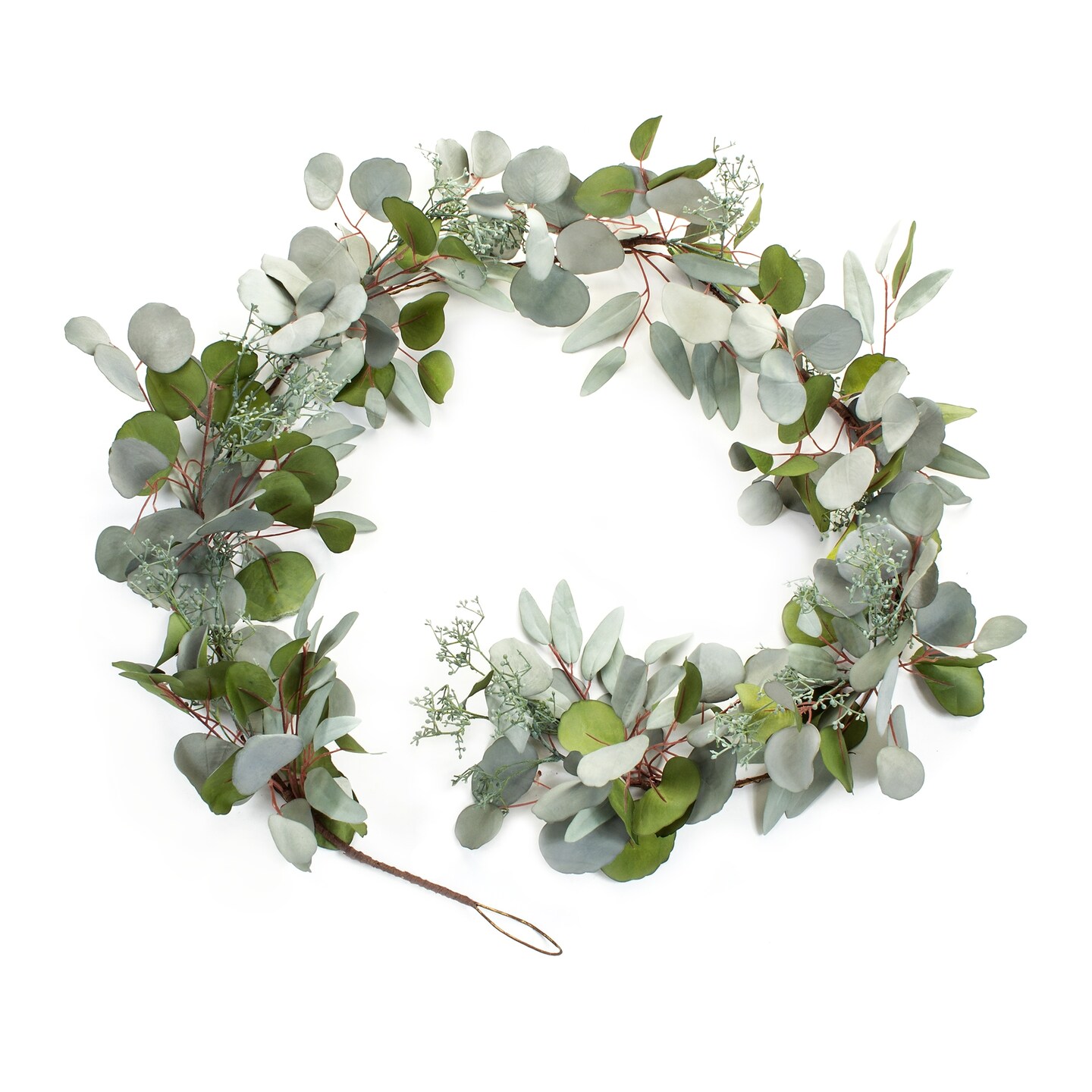 Melrose Set of 2 Eucalyptus Artificial Garland 6' x 9", Unlit