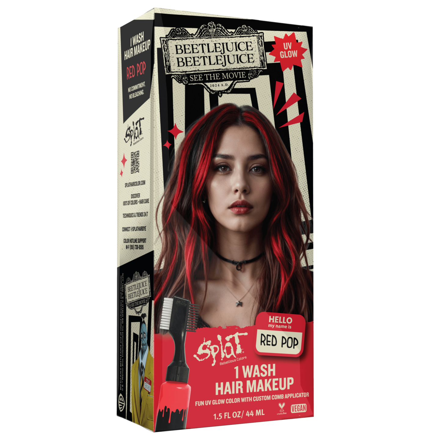 Beetlejuice Beetlejuice Red Pop - One-Wash Temporary Hair Dye