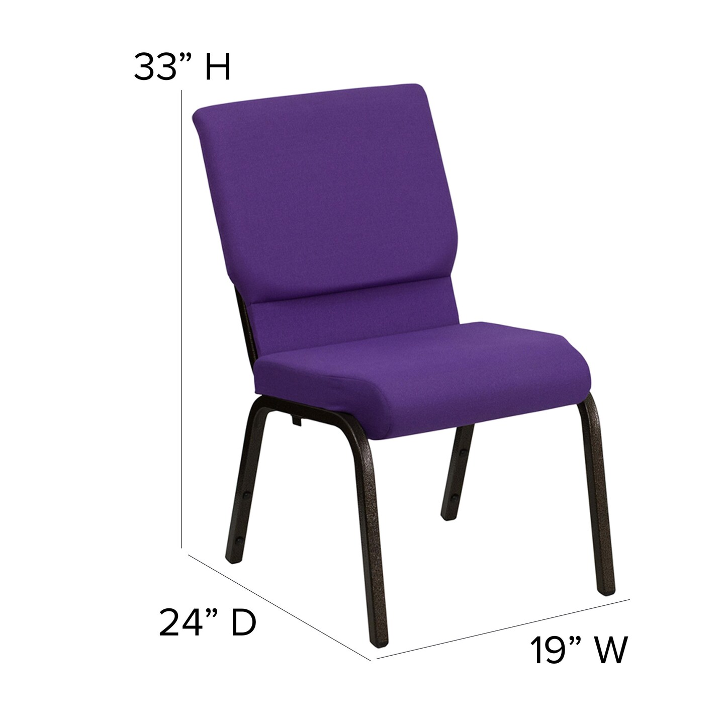 Emma and Oliver Stacking Auditorium Chair with 19&#x22; Seat
