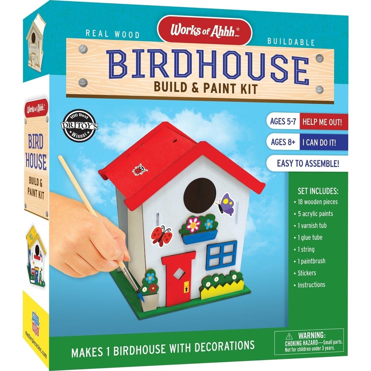 Birdhouse Craft Paint Kit Buildable Wood Art Set For Kids Customizable Decor