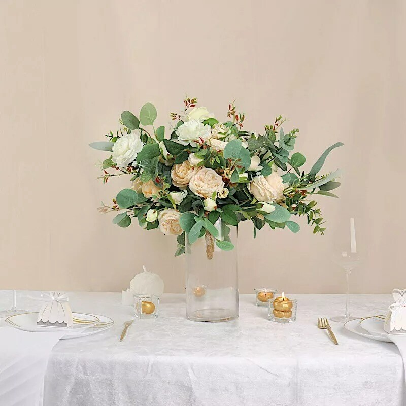 10&#x22; tall Cylinder Clear Glass Vases Wedding Party Centerpieces