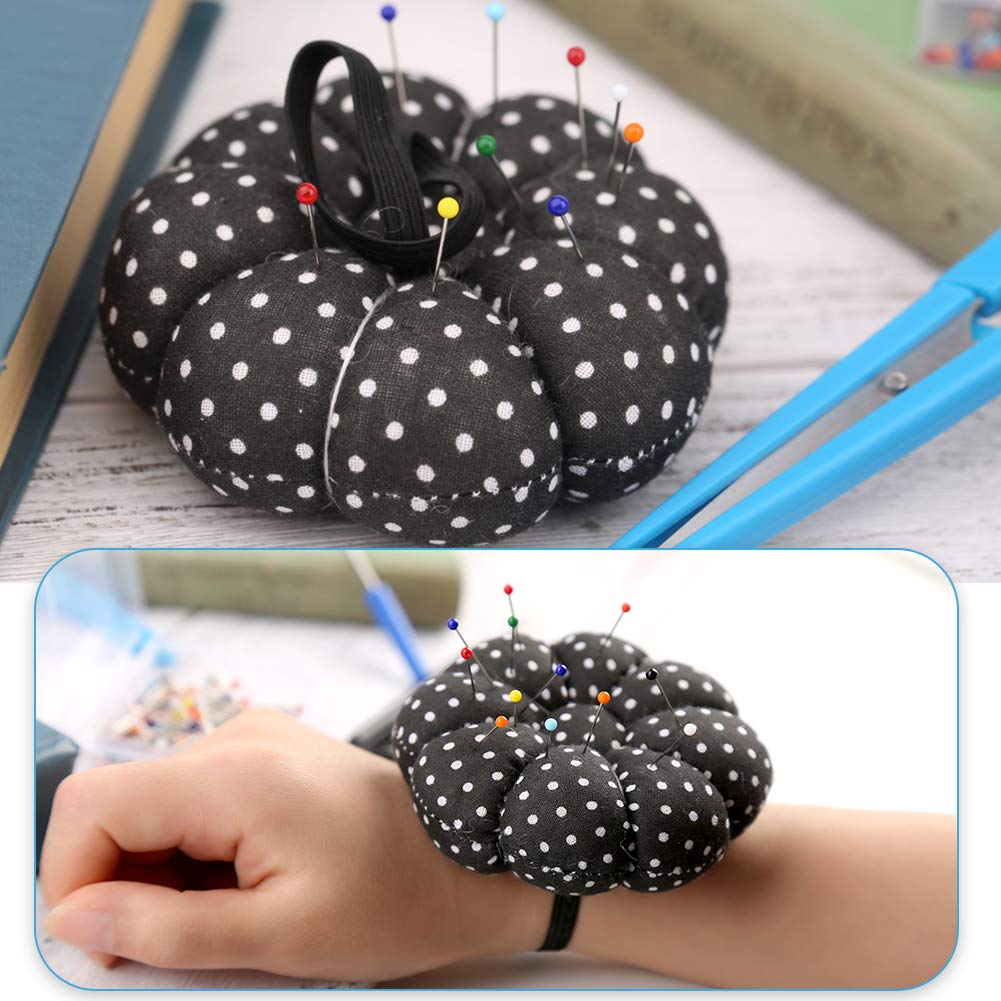 300 Pieces Multicolor Sewing Pins - 32mm Straight Quilting Pins Including Sewing Seam Ripper Scissors Pin Cushion and Soft Tape Measure for Dressmaking Jewelry Decoration