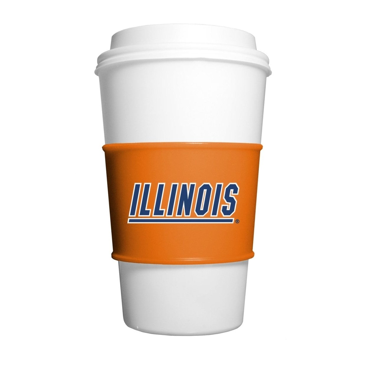 Illinois Fighting Illini Silicone Cup Sleeves Dishwasher Safe Durable Drink Accessory