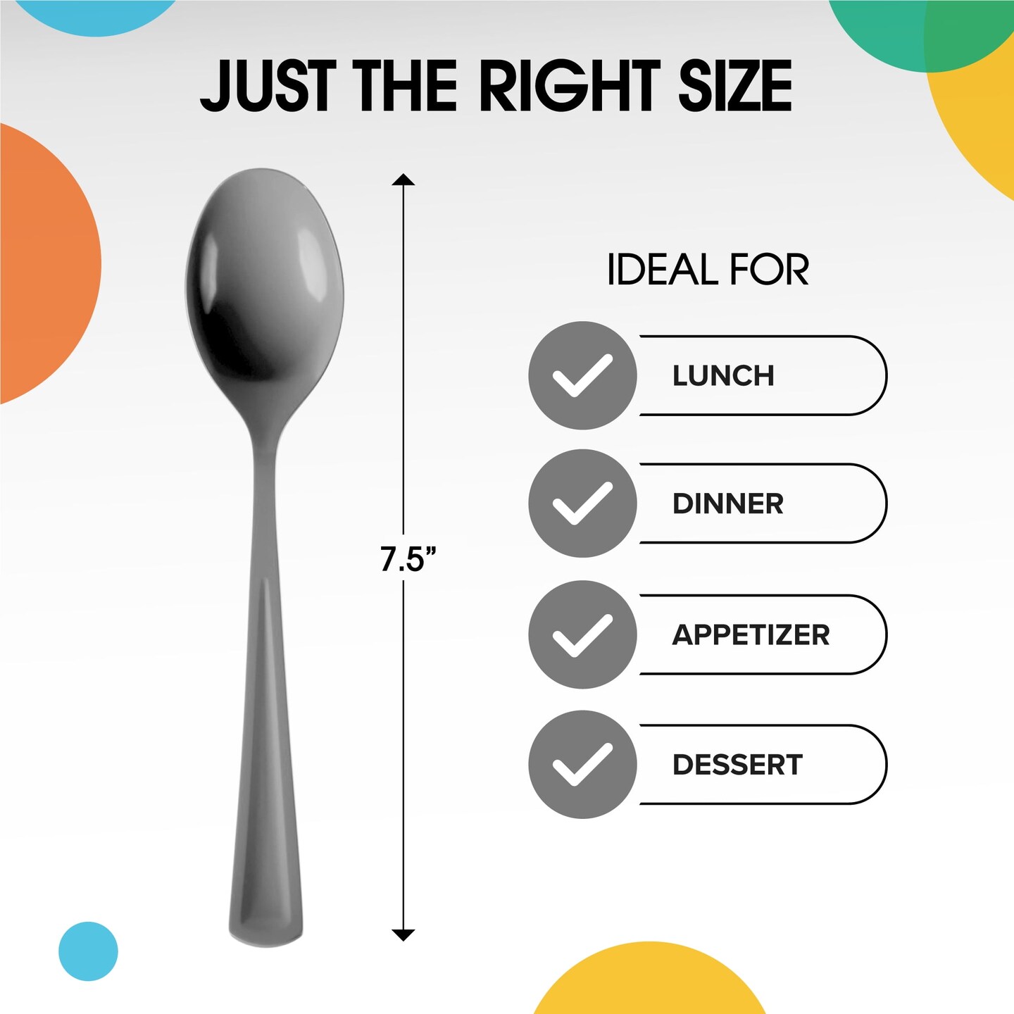 Party Solids 100 Pcs Disposable Utensils – Heavy Duty Plastic Cutlery Set – Premium Plastic Forks, Spoons or Knives for Parties, Events, Catering & Tableware Supplies by Exquisite