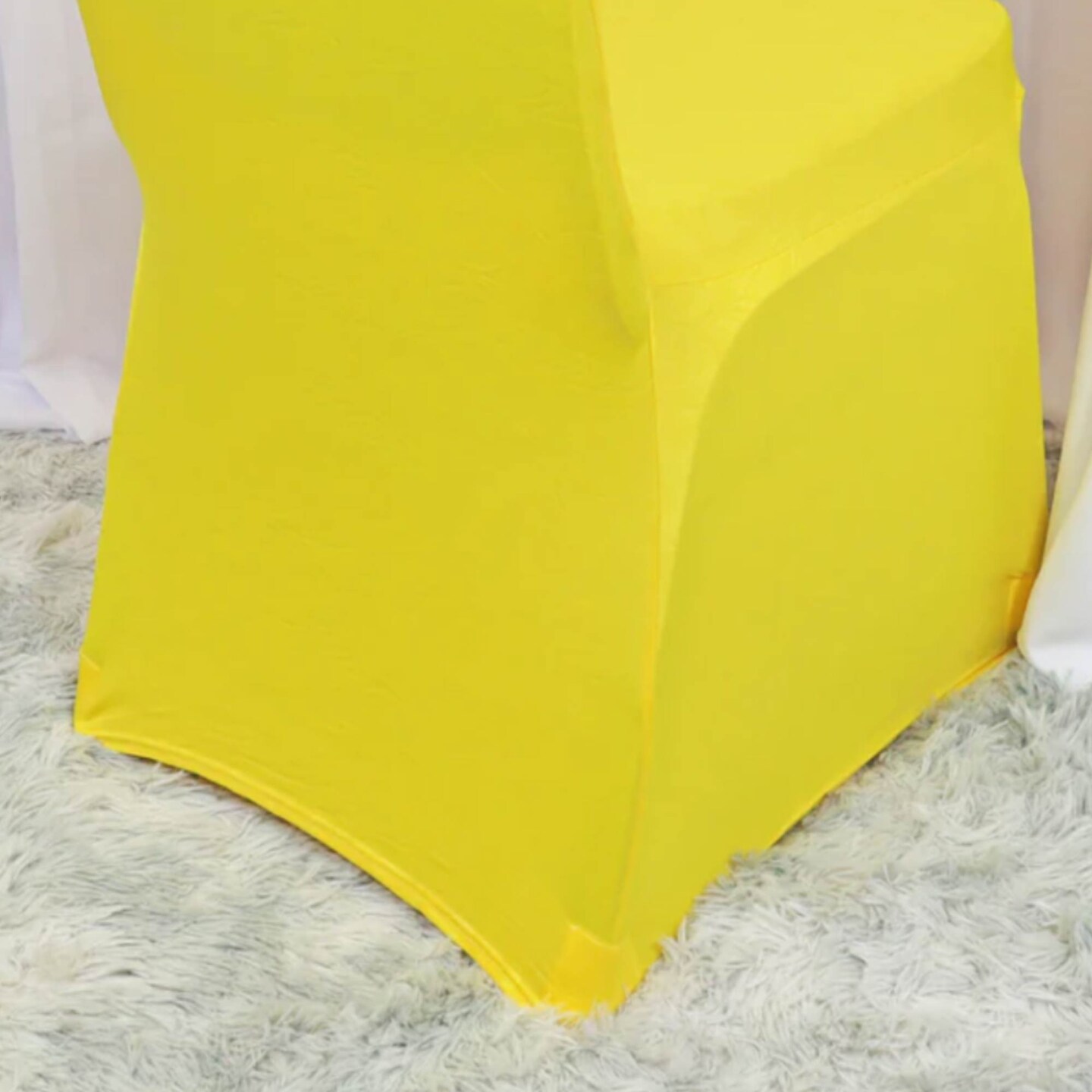 Timeless Embossed Spandex Celebration Chair Cover Canary Yellow