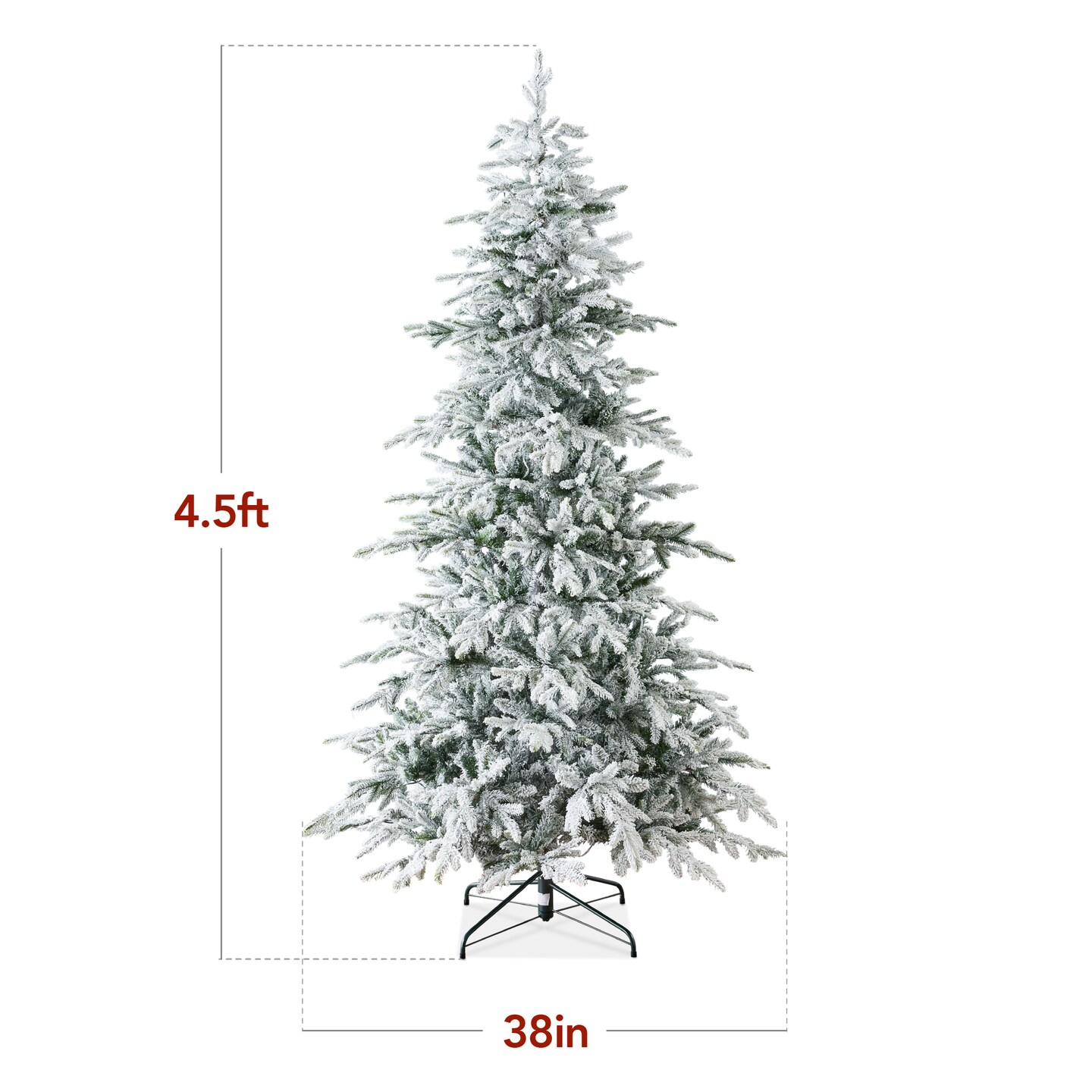 Best Choice Products Pre-Lit Flocked Artificial Aspen Noble Fir Christmas Tree w/ Branch Tips, LED Lights