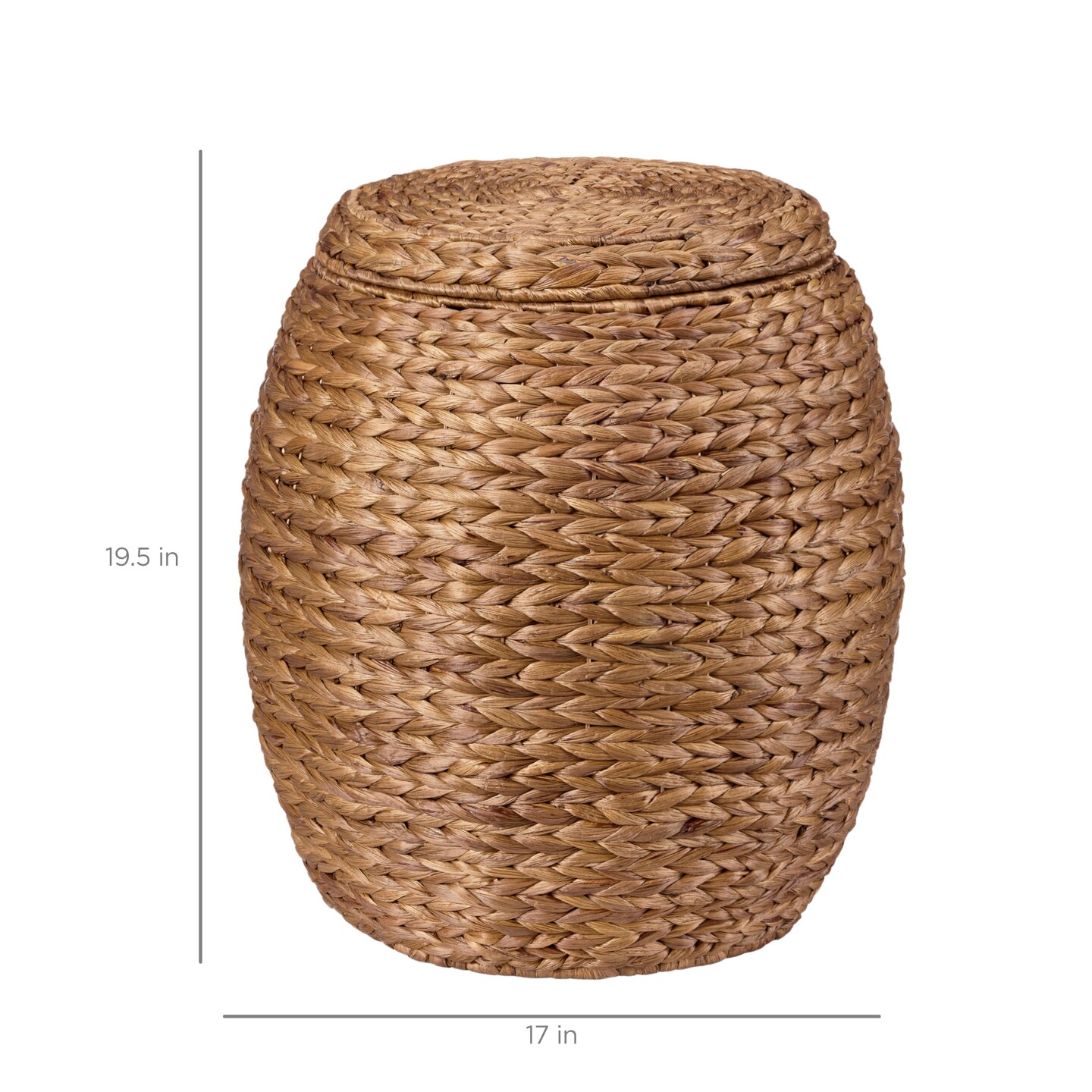 Best Choice Products Vintage Multipurpose Hyacinth Storage Organizer Tote Basket w/ Lid