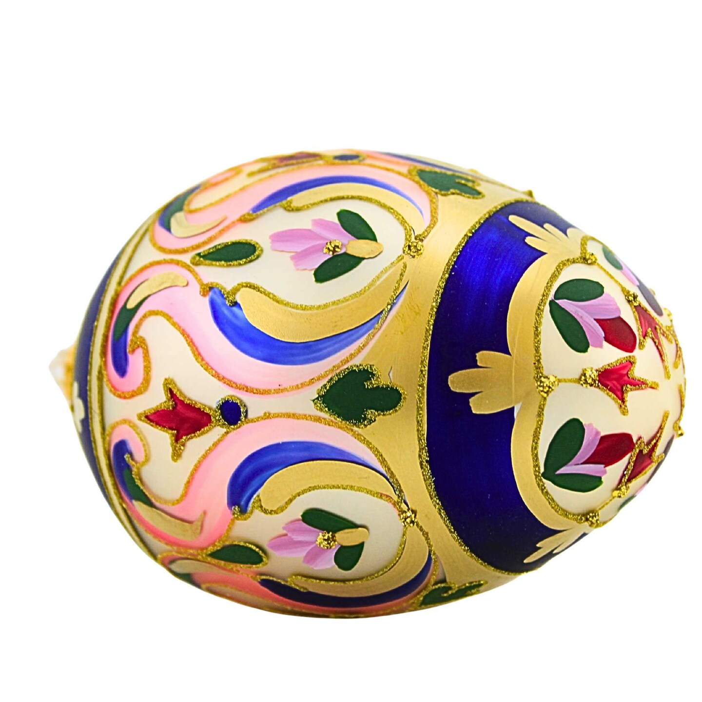 Miss Christmas 5.0 Inch Pink &#x26; Purple Fabrege Egg Christmas Tree Ornament , Christmas Decor