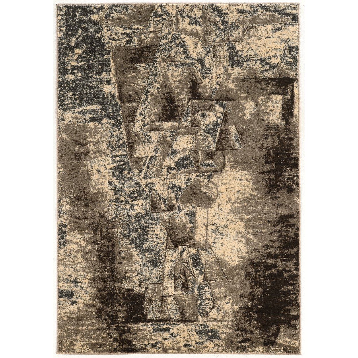 Masters Man Grey Area Rug 8X10 3 Easy Care Polypropylene Artistic Design