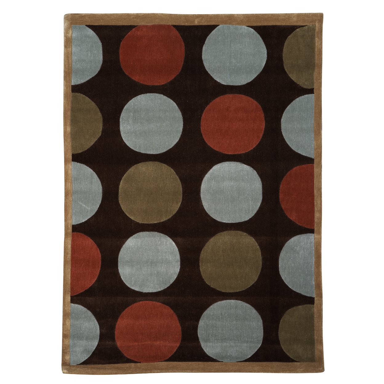 Trio Devi Brown Area Rug 8X10 Contemporary Transitional Design
