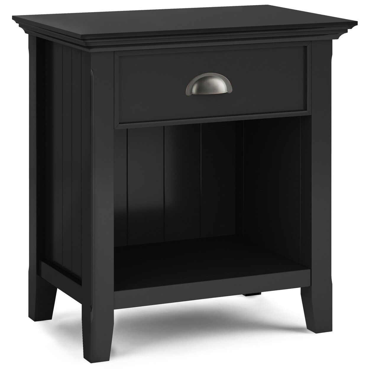 Simpli Home Acadian 24&#x22; Night Stand, Bedside Table Solid Wood Rectangle, 1 Shelf