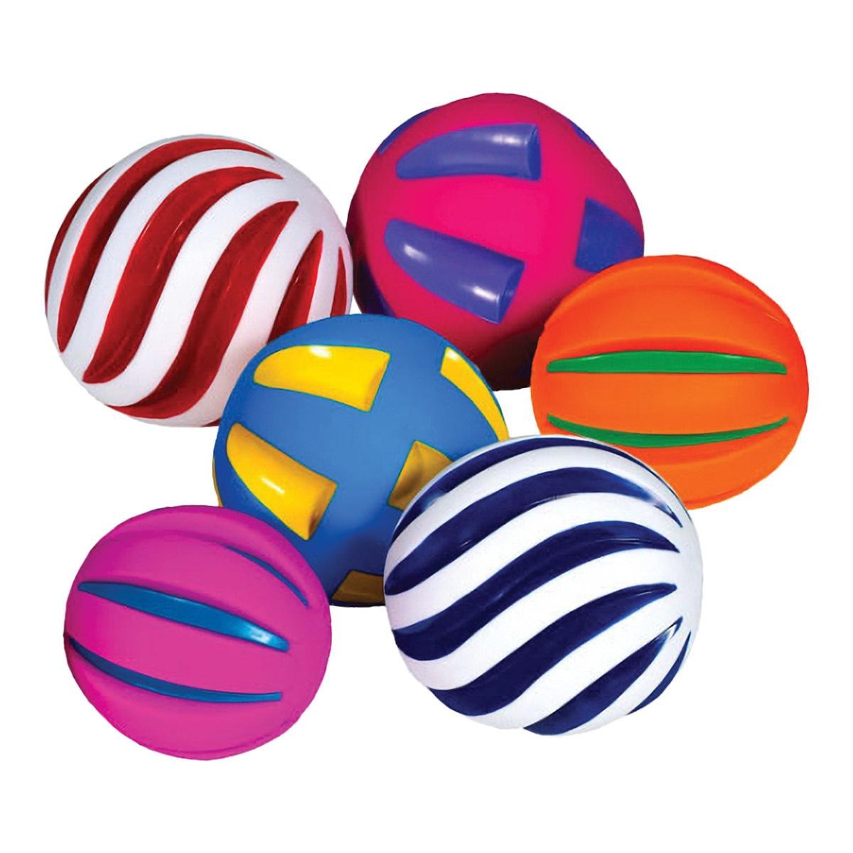 Kaplan Early Learning Company Tactile Squeaky Balls - Set of 6