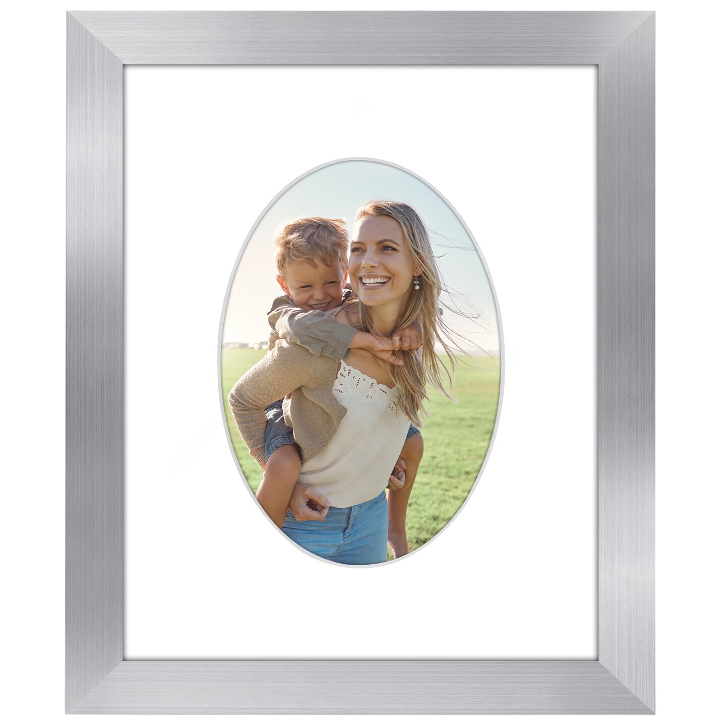 Americanflat Picture Frame with Oval-Shaped Mat - Ideal for Any Room, Living Rooms, Dorm Room