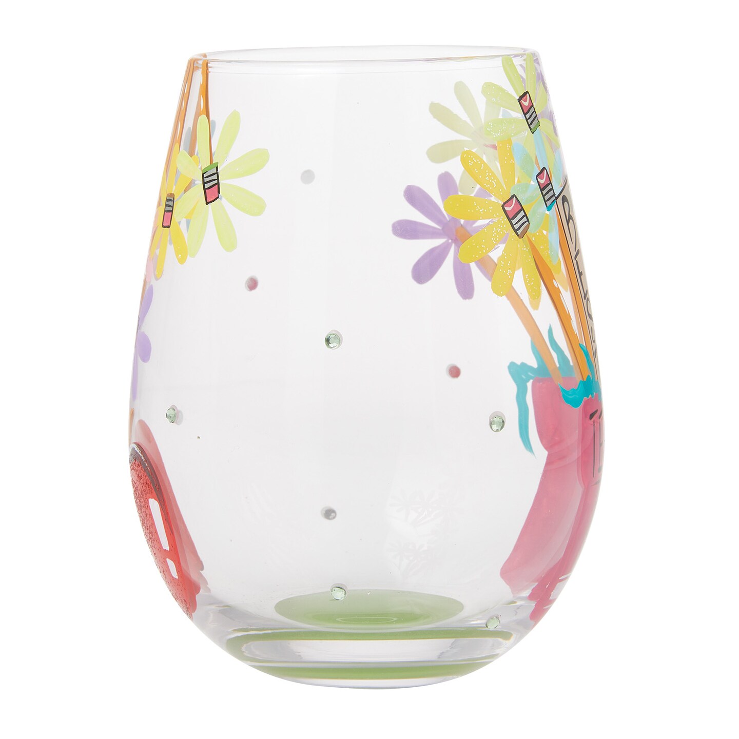 Enesco Lolita Best Teacher Stemless Wine Glass