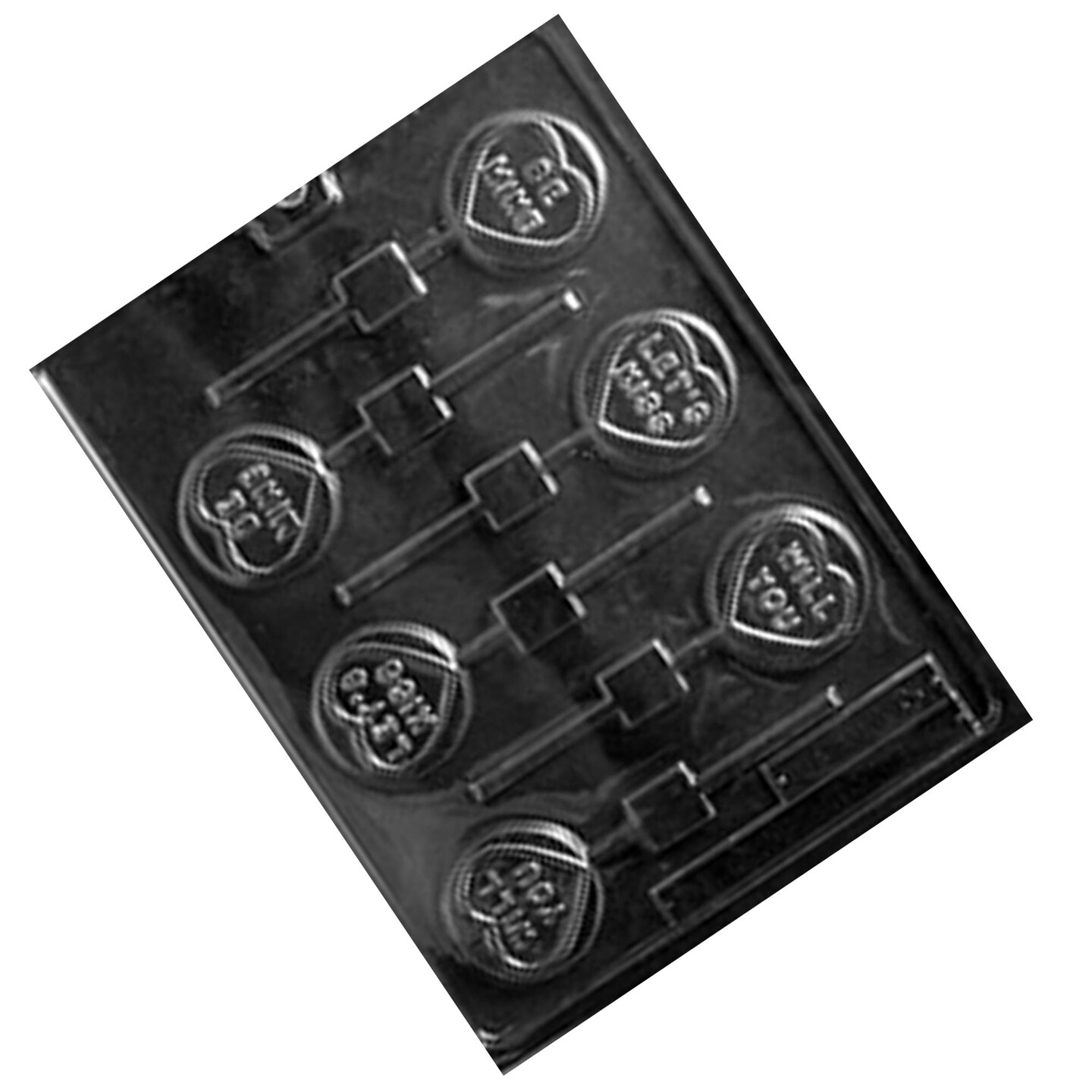 Will You Be Mine Let&#x27;s Kiss Lolly Chocolate Mold