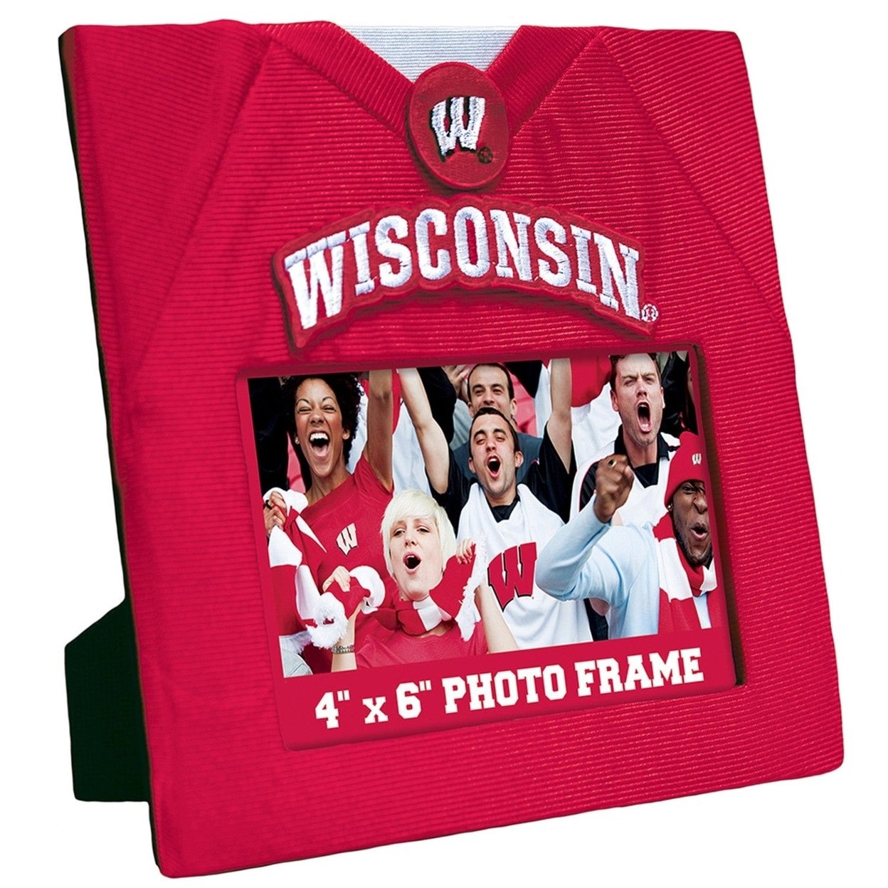 Wisconsin Badgers Ncaa Uniformed Frame 4X6 Photo Easel Wall Hanger Support Fans