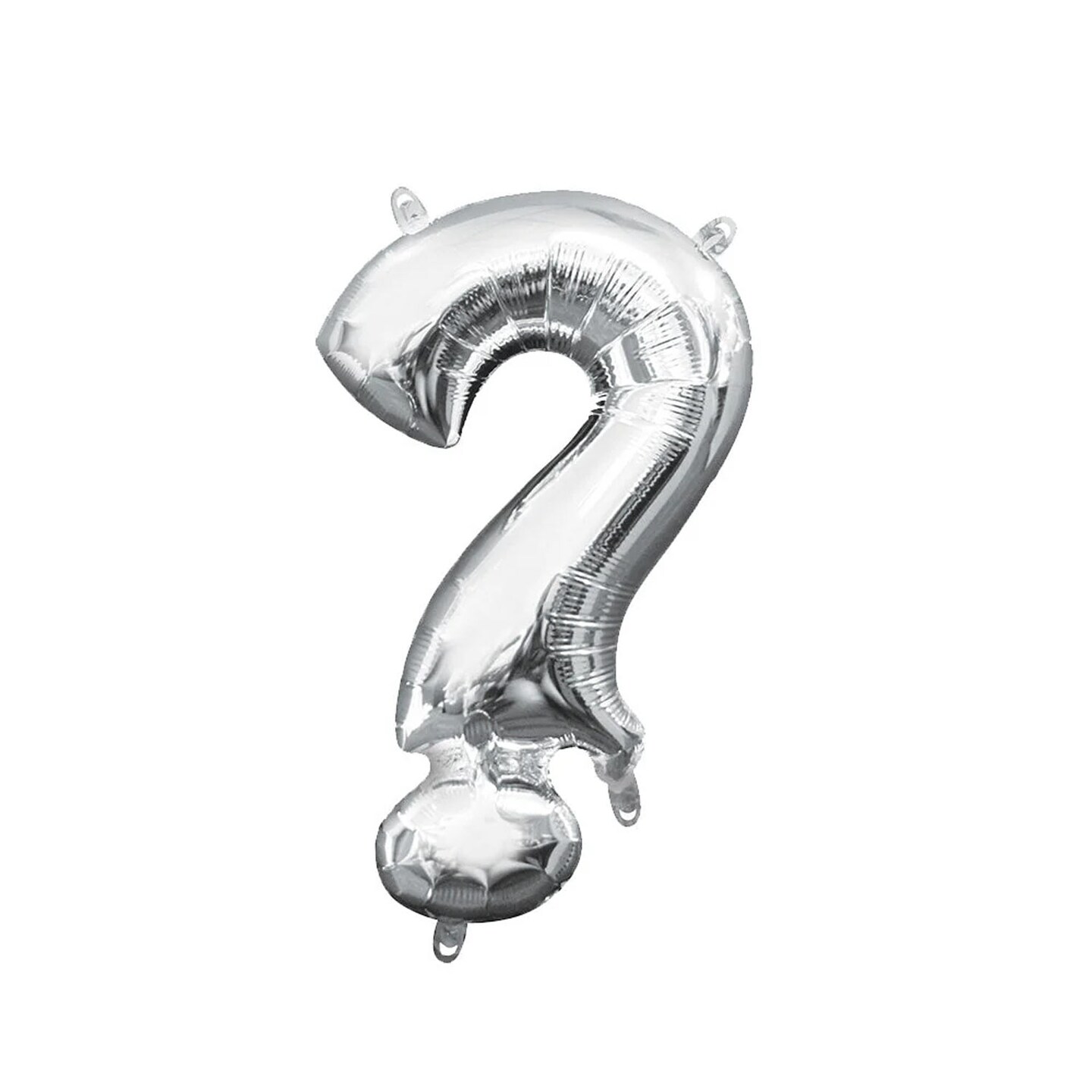 Anagram&#xAE; 16&#x22; Silver Question Mark Balloon Air Fill Only Foil Mylar