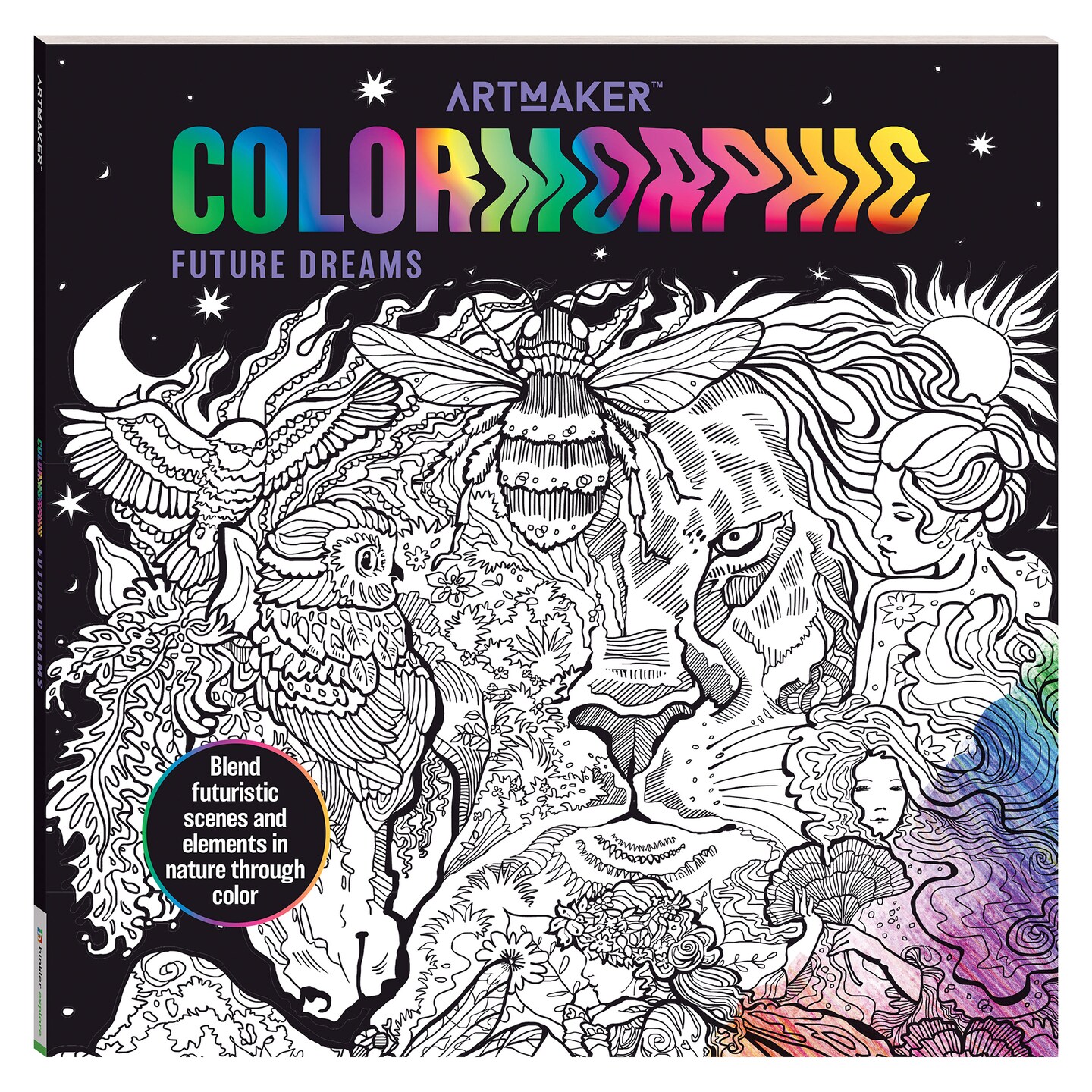 Art Maker: Colormorphic Future Dreams - Coloring Books for Adults, Natural & Futuristic, Mindfulness Coloring, Intricate Illustrations to Color
