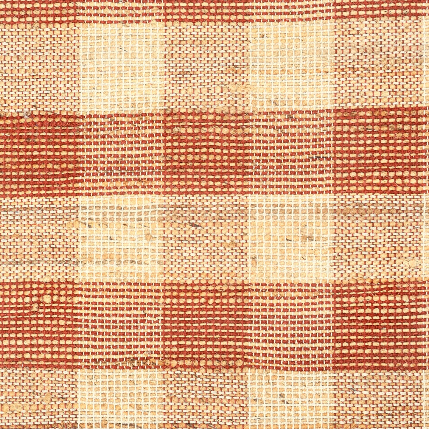 Handwoven Jute &#x26; Cotton Plaid Rug &#x2013; Eco-Friendly, Durable, and Soft (5x7 ft)