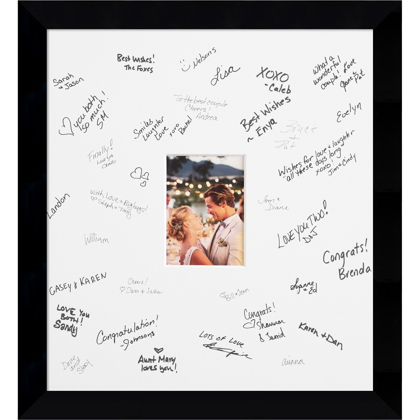 Museum Signature Mat Picture Frame, Photo Frame Wedding Guest Book Alternative, Autograph Picture Mat for Signature Board, Wedding Celebrations Graduations Support Encouragement or Retirement