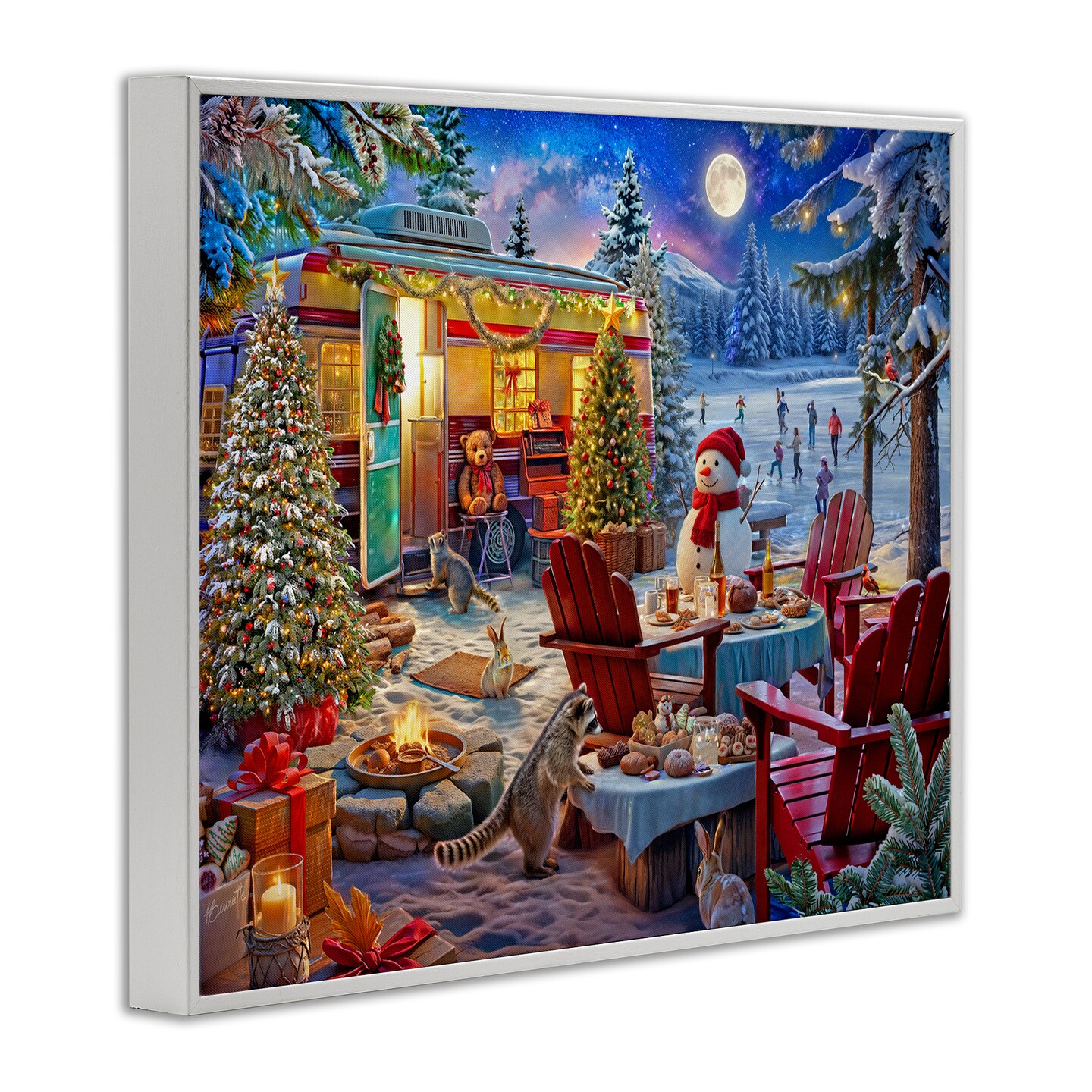 Stupell Industries Winter Holiday Camper Party Framed Giclee, design by Henriette Chinaglia