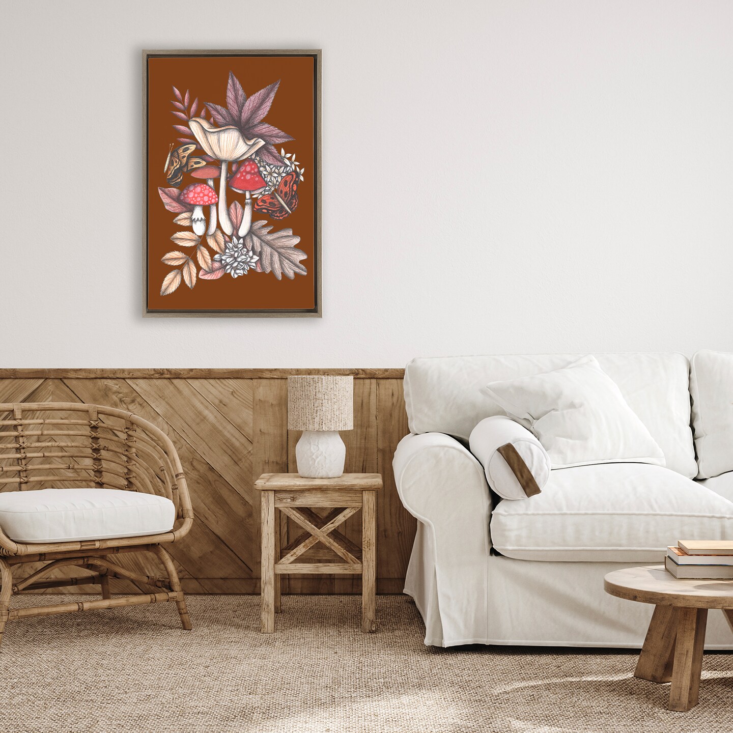 Stupell Industries Autumn Mushrooms Magic Floating Frame, design by Cecilia Battaini
