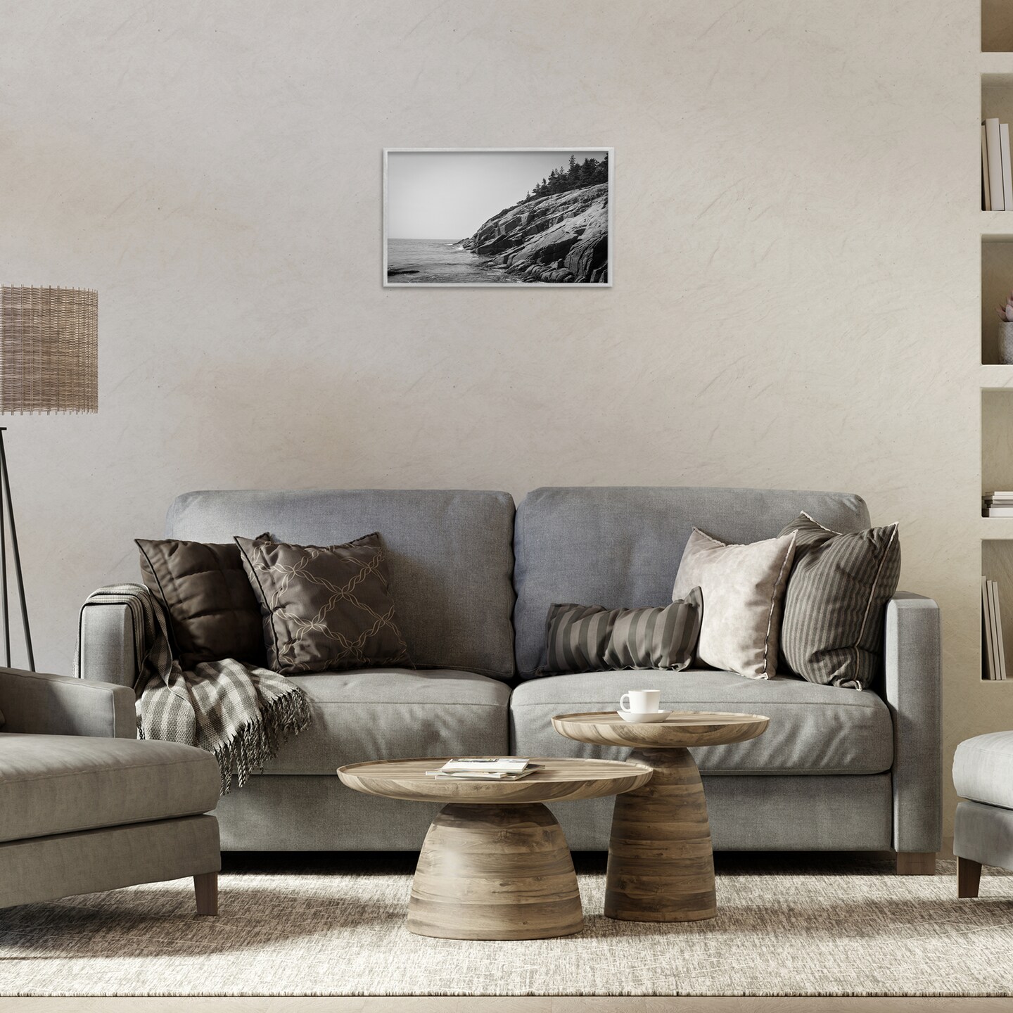 Stupell Industries Steep Ocean Cliff Side Framed Giclee, design by James Rodewald