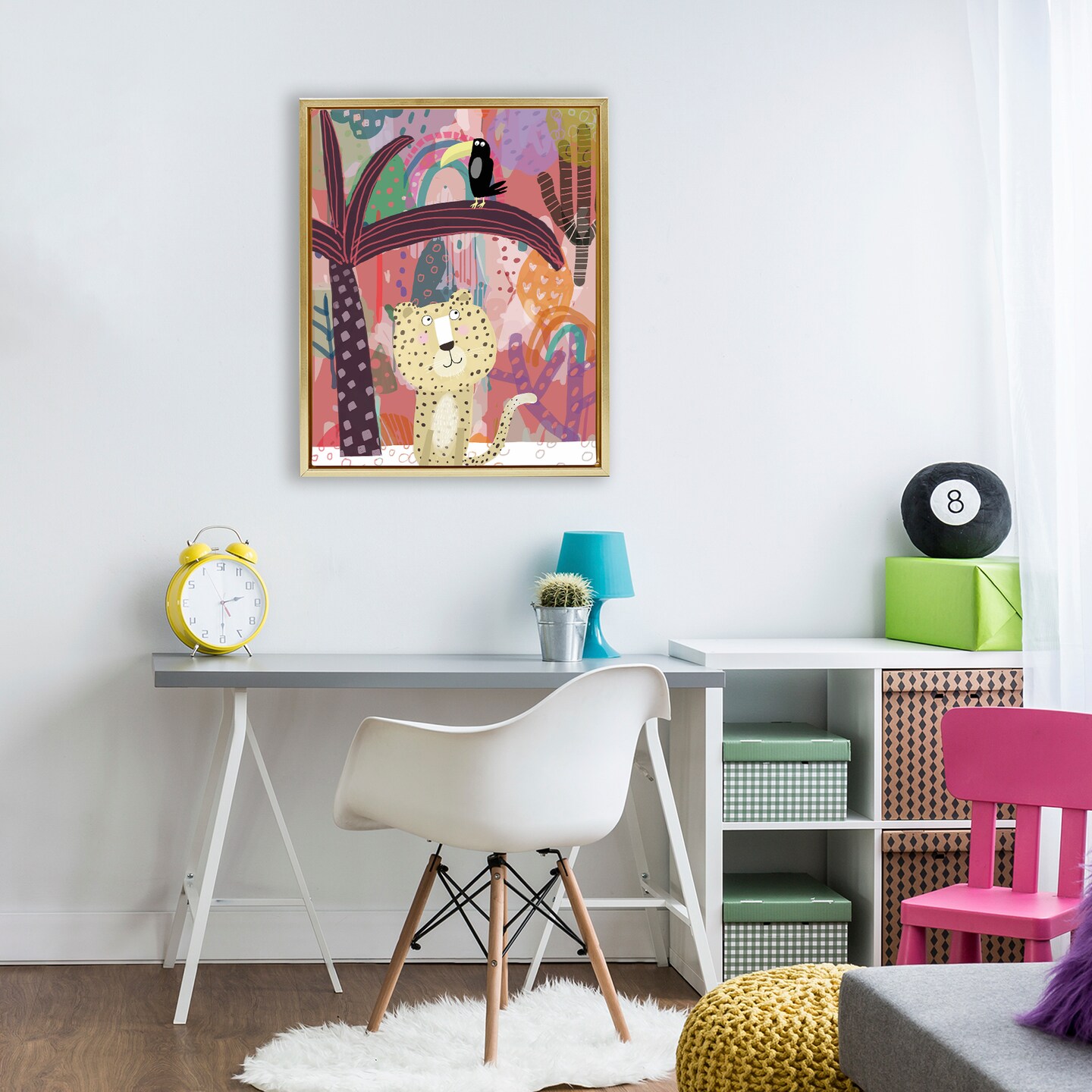 Stupell Industries Whimsical Cheetah & Toucan Floating Frame, design by Carla Daly