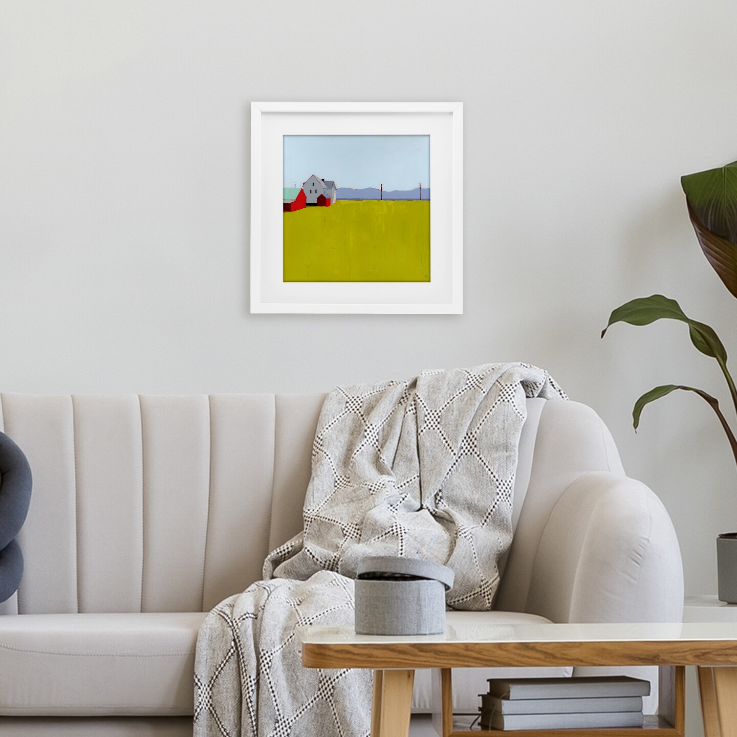 Stupell Industries Farmhouse & Shed Landscape Framed Print Under Glass, design by Ruth LaGue