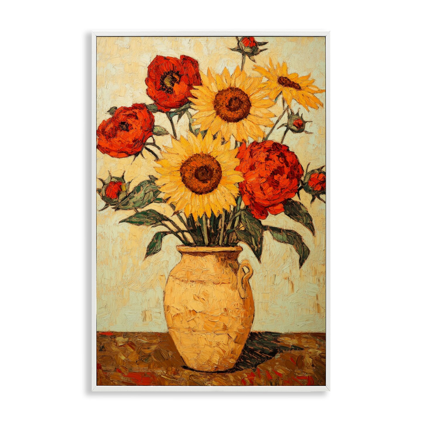 Stupell Industries Rustic Flower Display Framed Giclee, design by Petal Prints Design