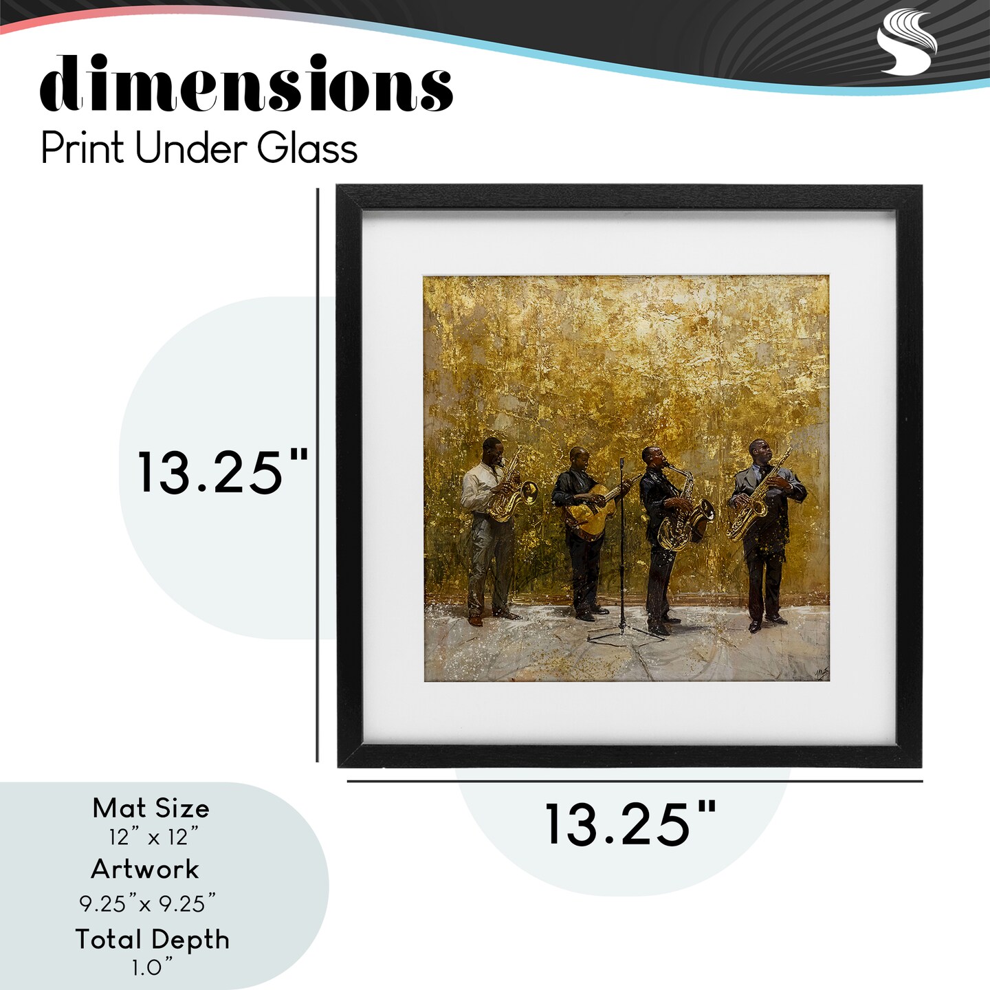 Stupell Industries Golden Era Jazz Musicians Framed Print Under Glass, design by Marta Wiley