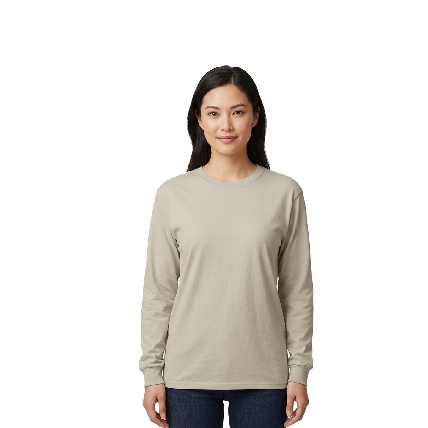 Gildan® Ultra Cotton Crewneck Long Sleeve T-Shirt for Casual Wear & Custom Printing Heavy Cotton Tee