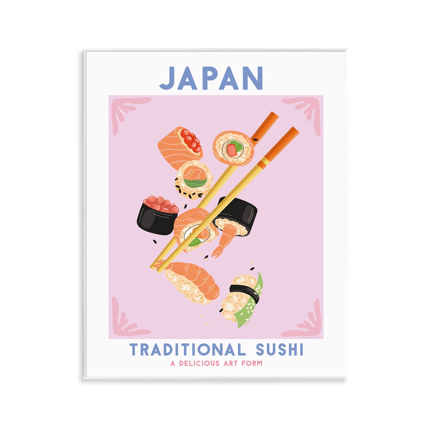 Stupell Industries Japanese Traditional Sushi Wall Plaque Art Design by Omar Escalante