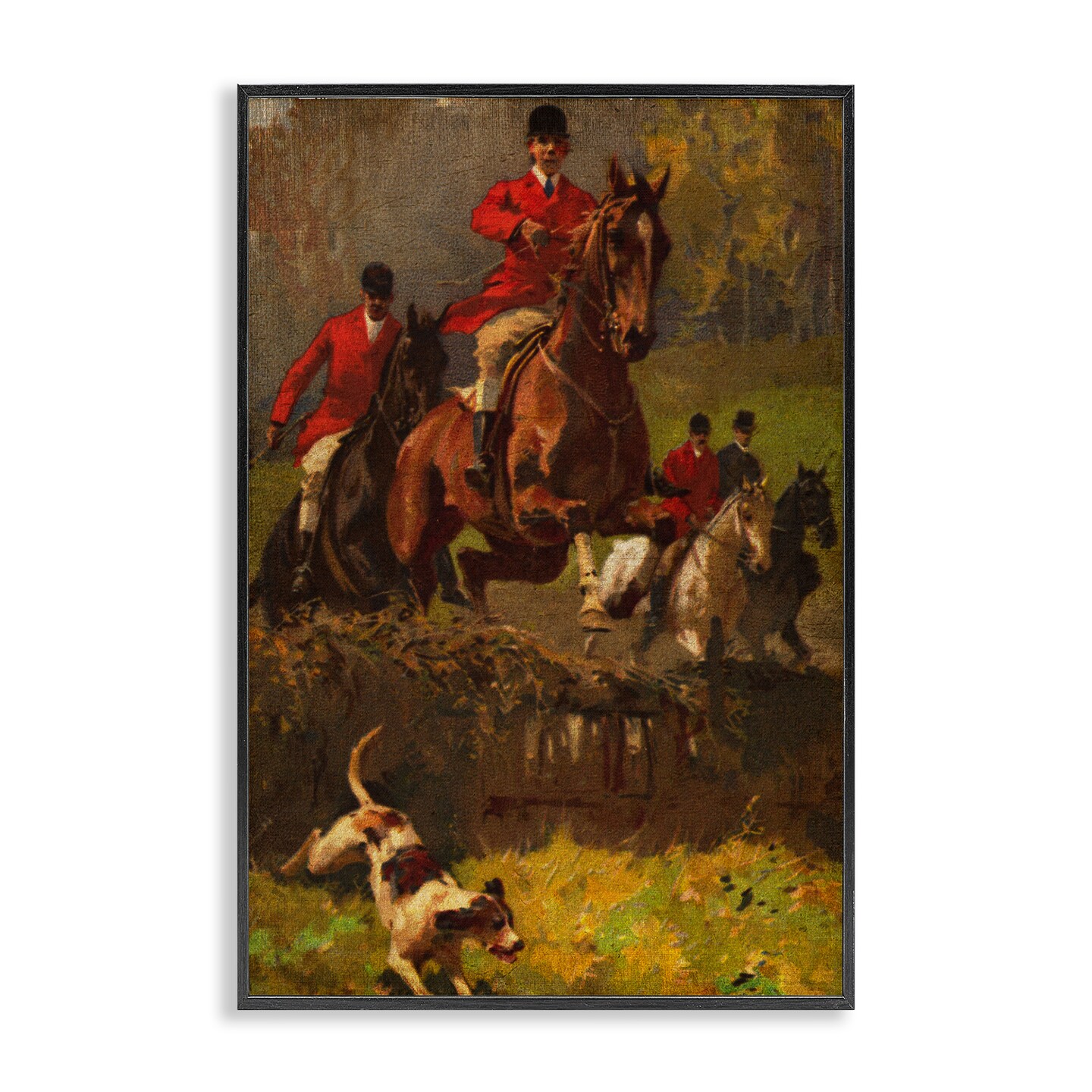 Stupell Industries Classic Hunting Dog Scene Framed Giclee Wall Art Design by Tina Higgins Designs, Inc.