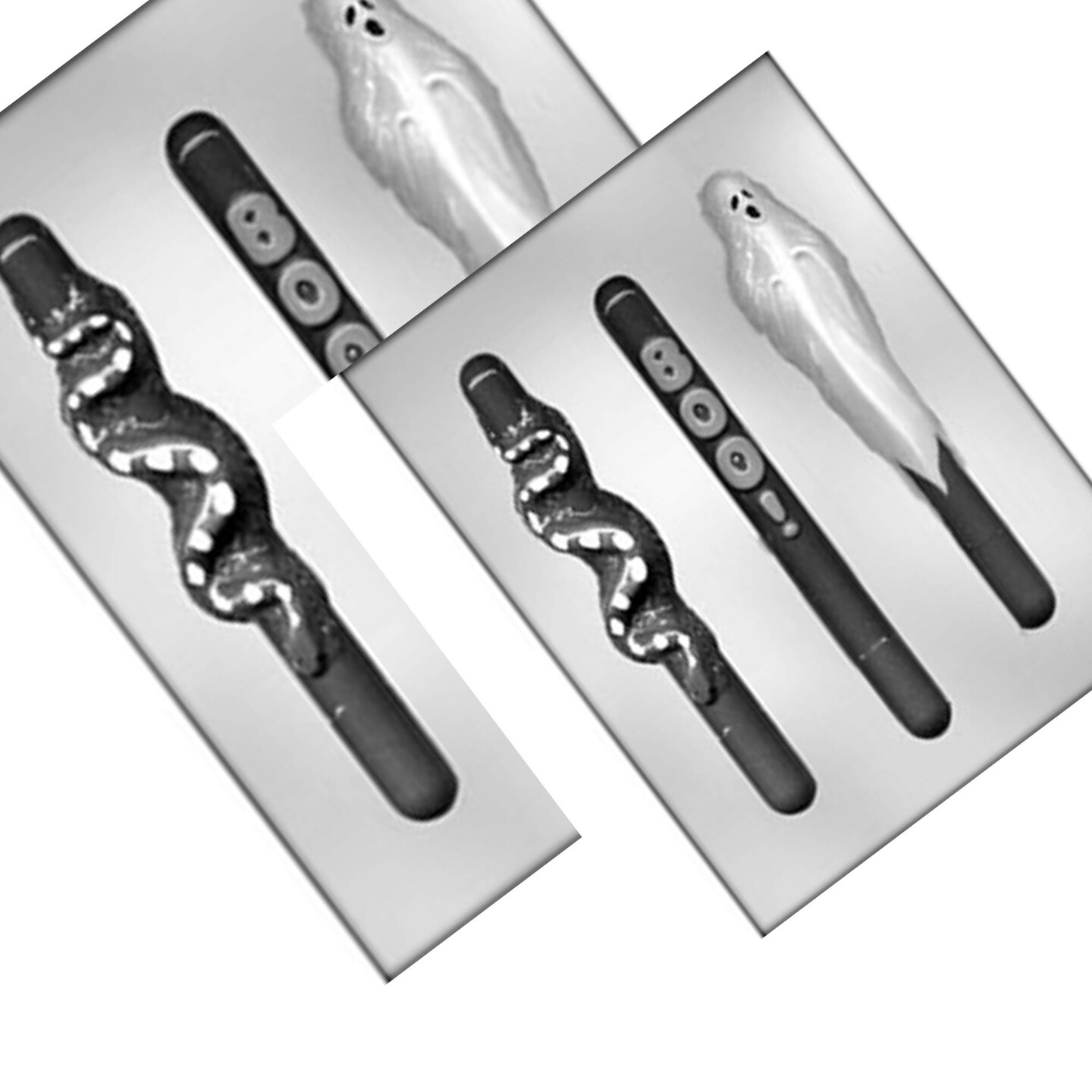 Halloween Pretzel Rod Chocolate Mold for Spooky Treats