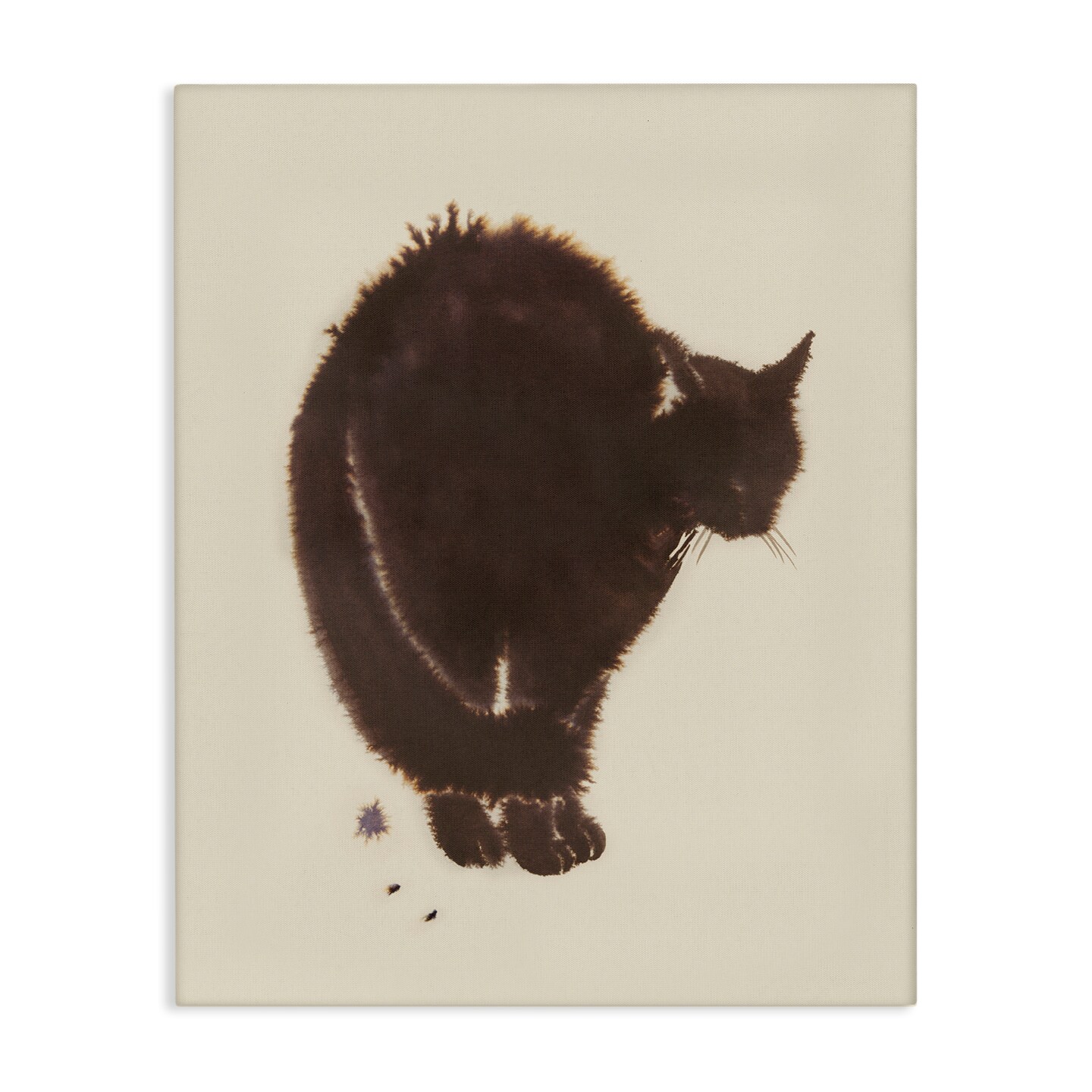 Stupell Industries Minimal Cat on Beige Canvas Wall Art Design by Grace Popp 