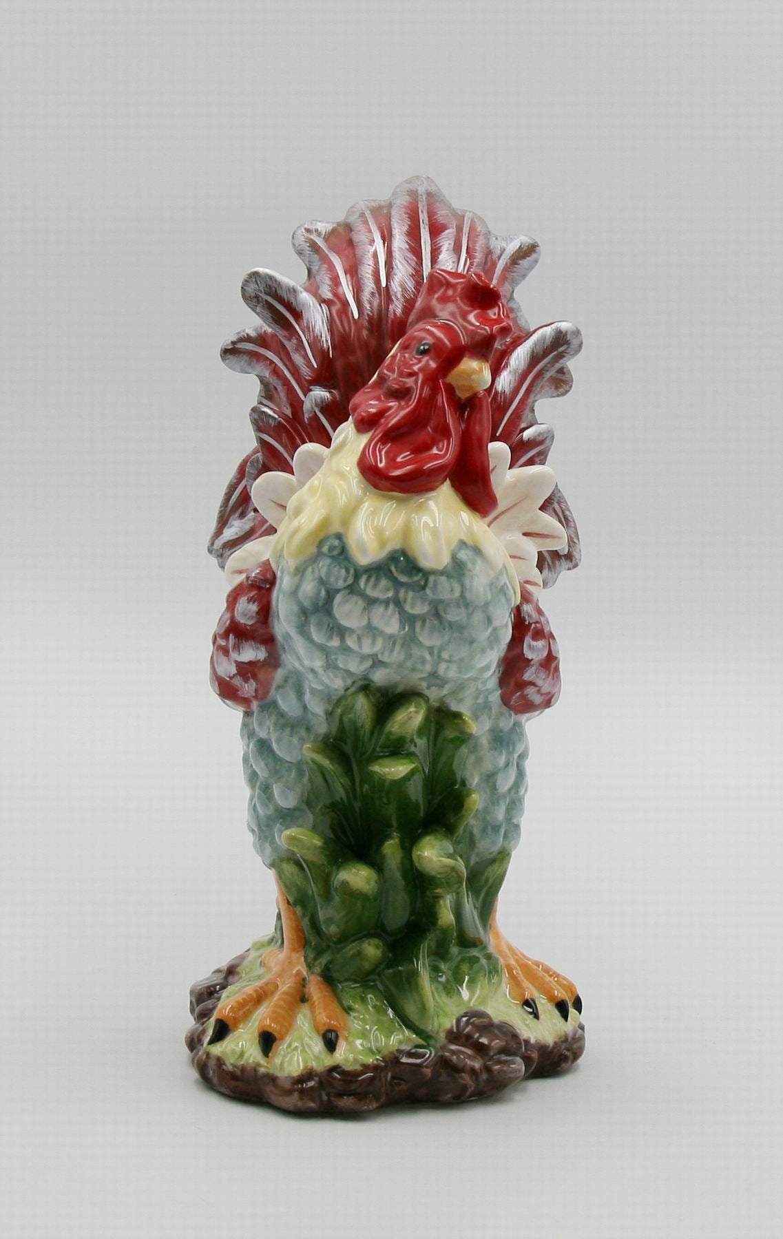 Ceramic Red Rooster Statue, Home D&#xE9;cor, Gift for Her, Gift for Mom, Kitchen D&#xE9;cor, Farmhouse D&#xE9;cor, Fall Decor