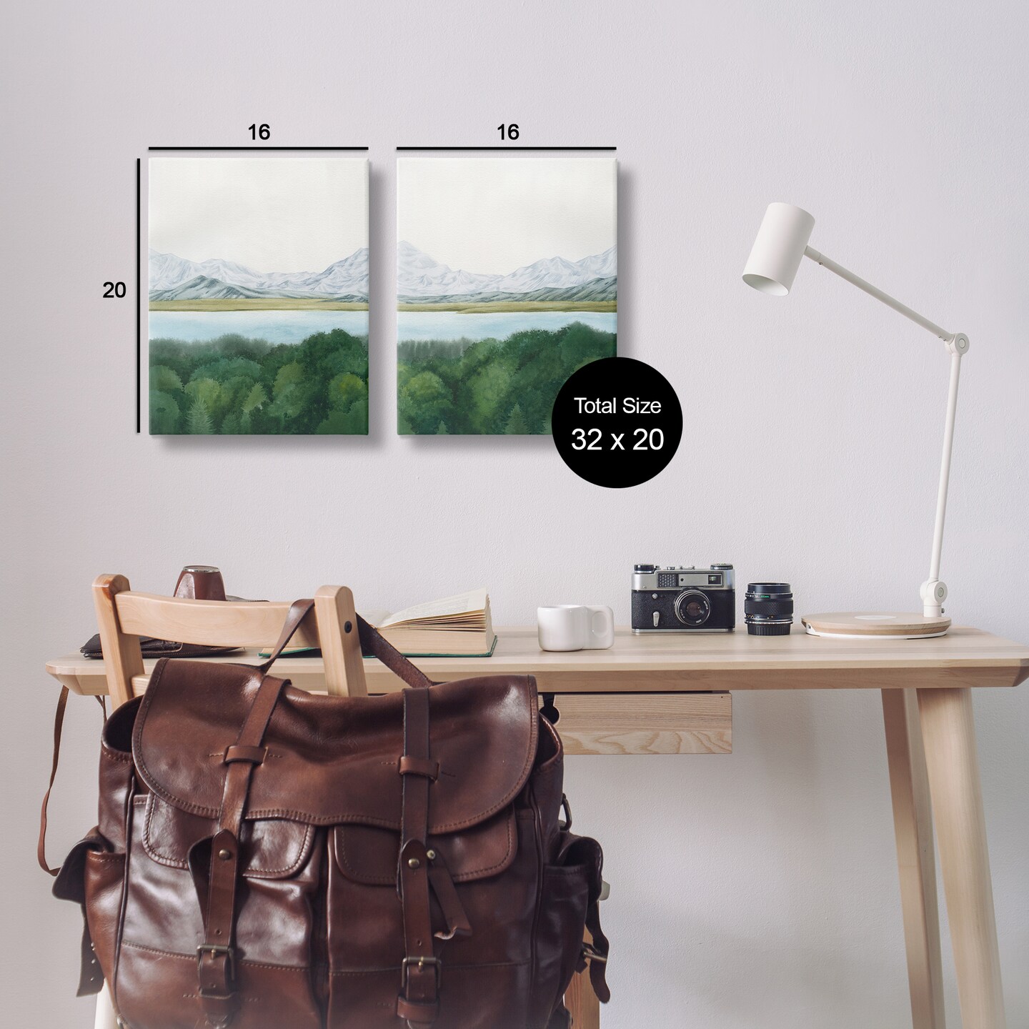 Stupell Industries View Over Mountain Trees 2pc Canvas Wall Art Set Design by Grace Popp