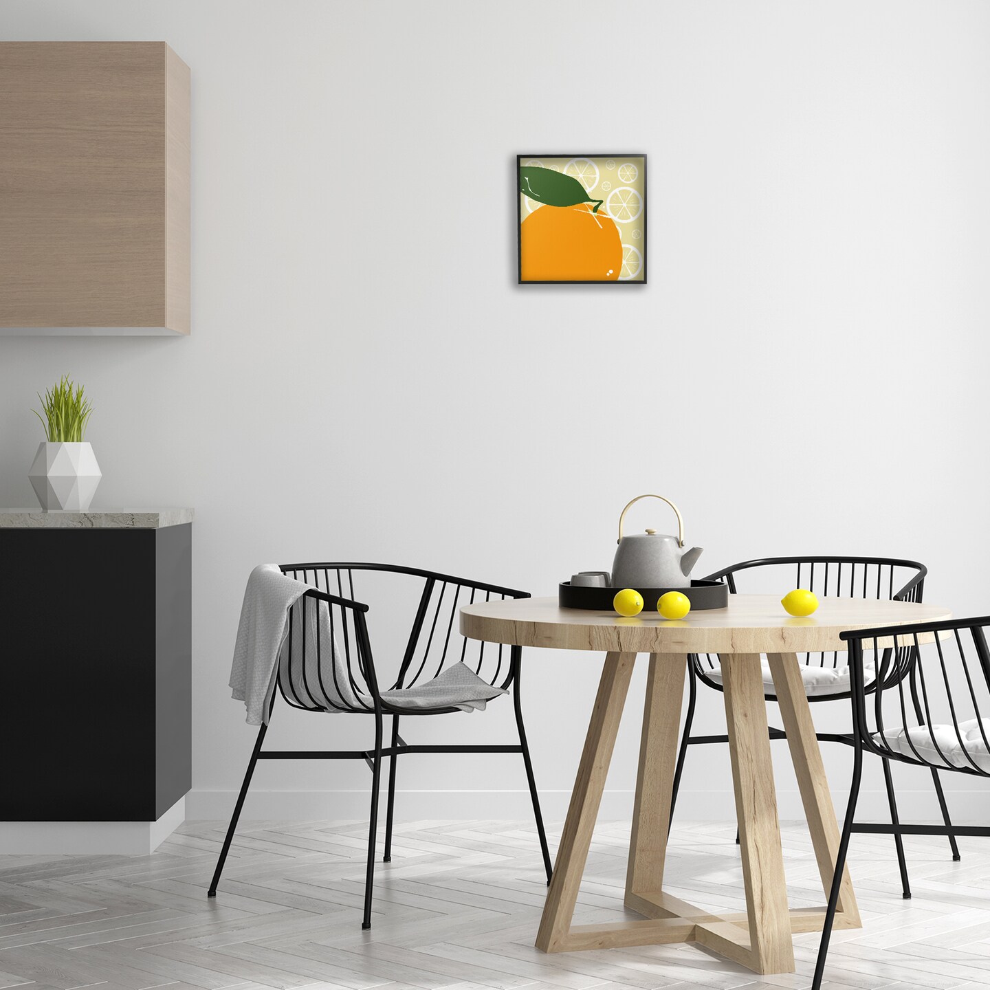 Stupell Industries Bright Orange Fruit Framed Giclee Wall Art Design by Daniela Santiago