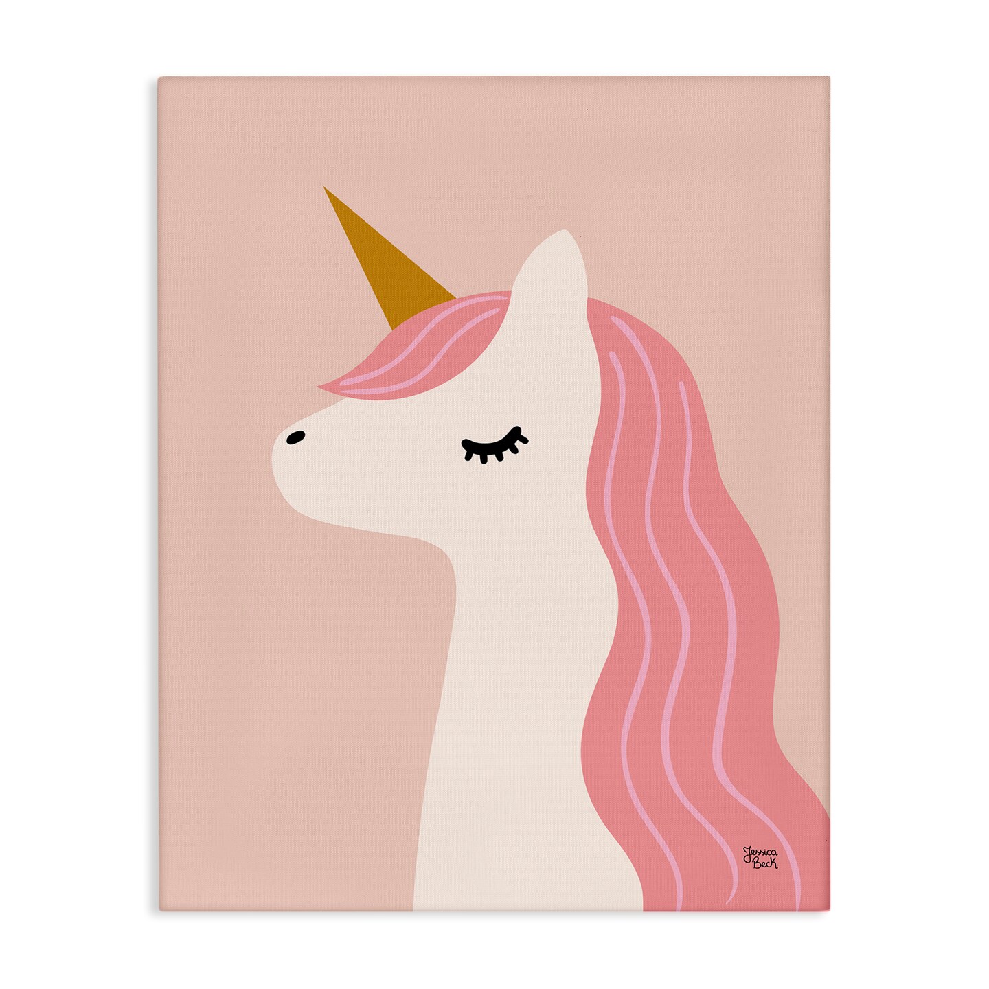 CANVAS By Hand: Ponies in Peach CANVAS By Hand: Ponies in Peach