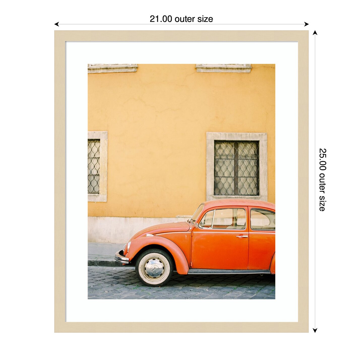 Orange Bug by Justine Milton Wood Framed Wall Art Print